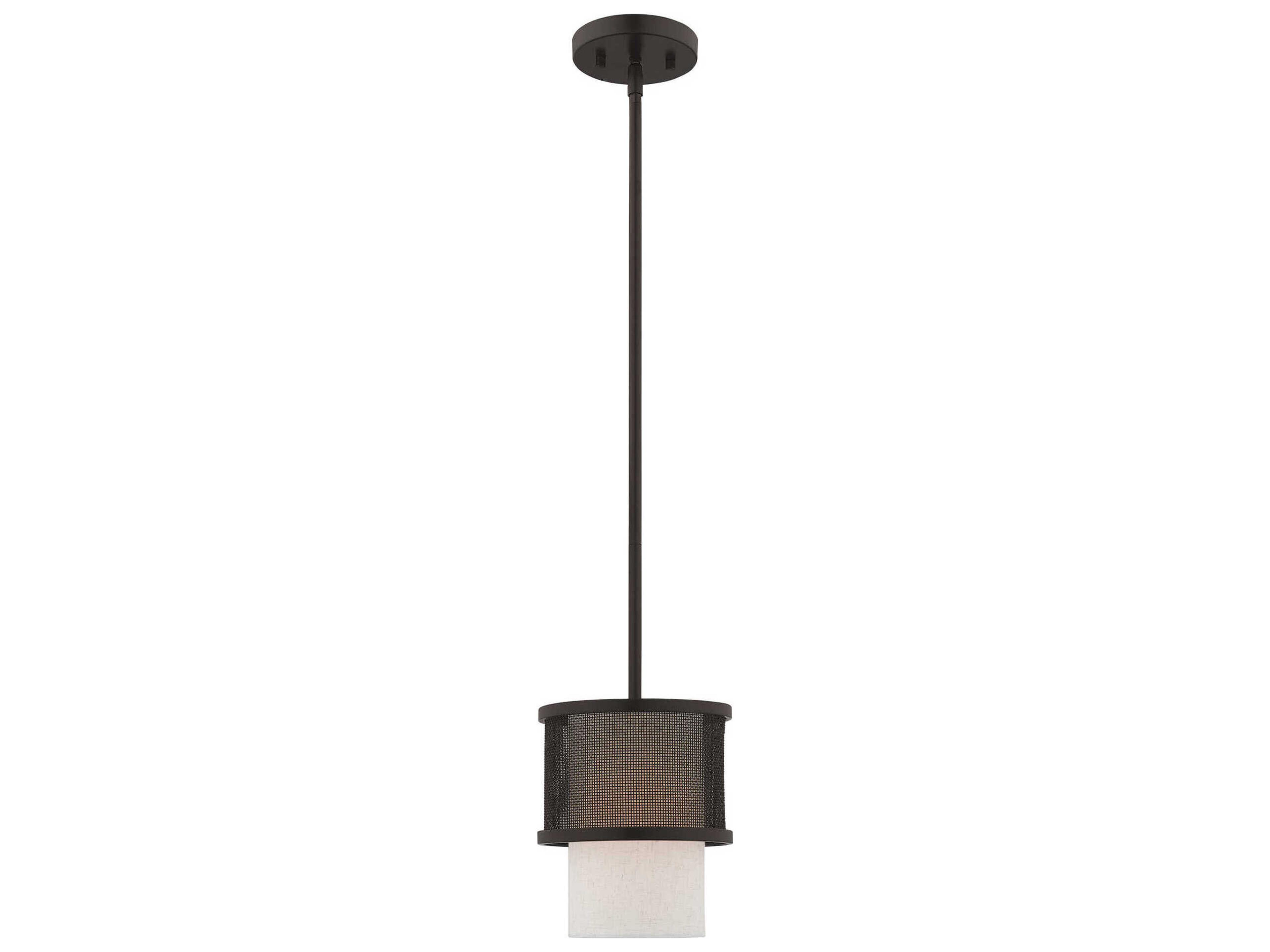 Braddock 1-Light Bronze Cylinder Mini Pendant