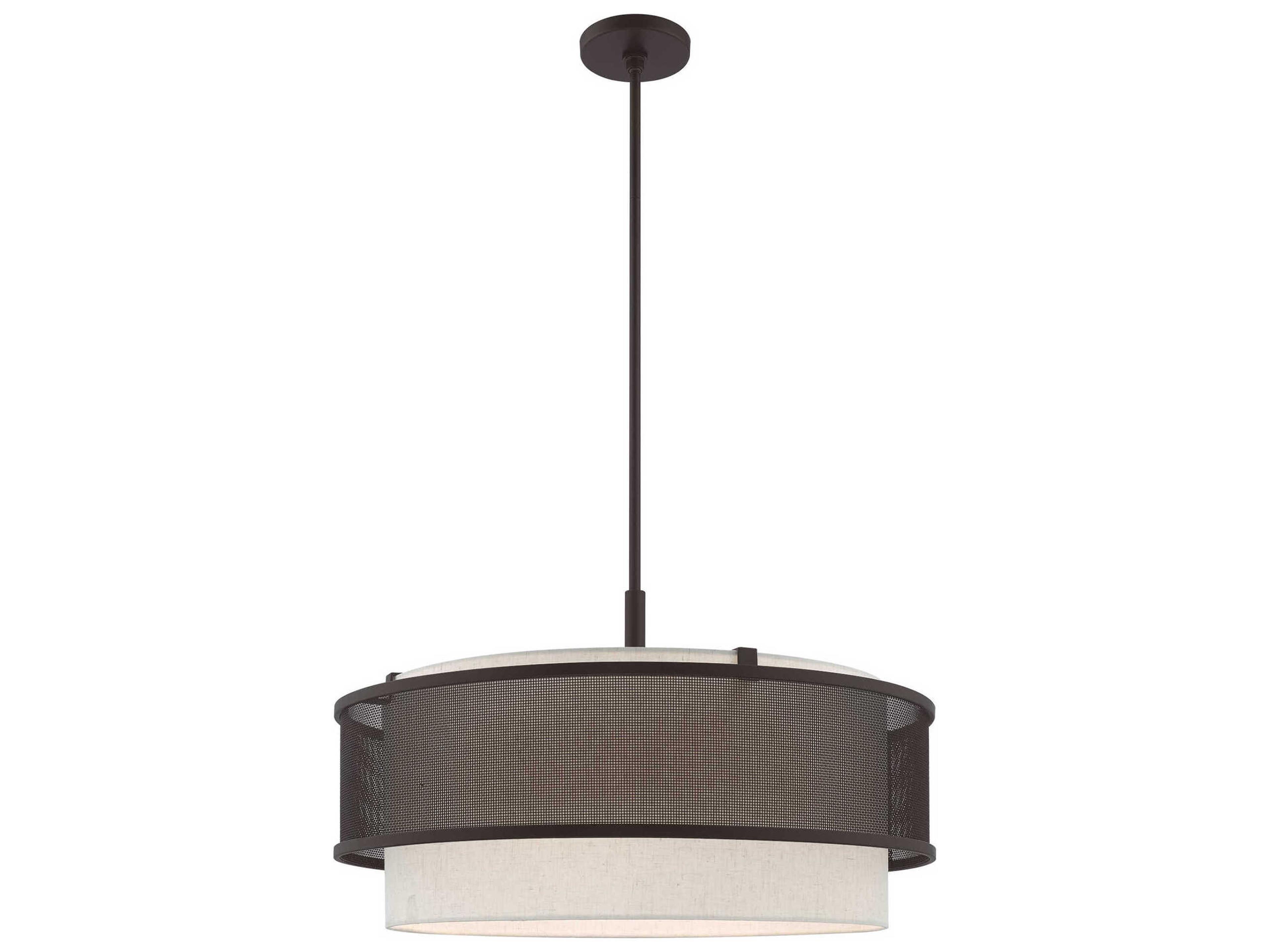 Braddock 5-Light Bronze Drum Pendant