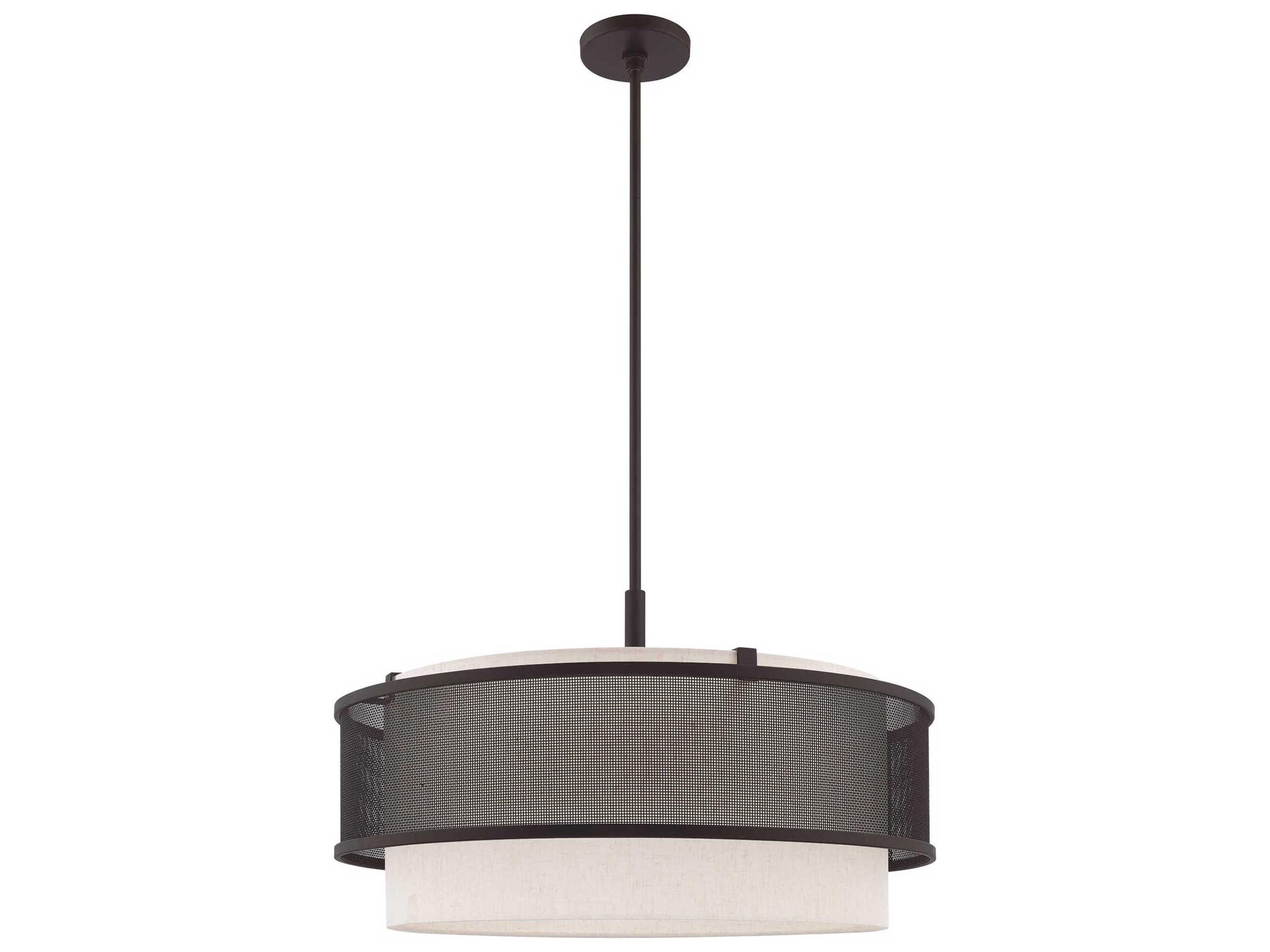 Livex Lighting Braddock 5-Light Bronze Drum Pendant