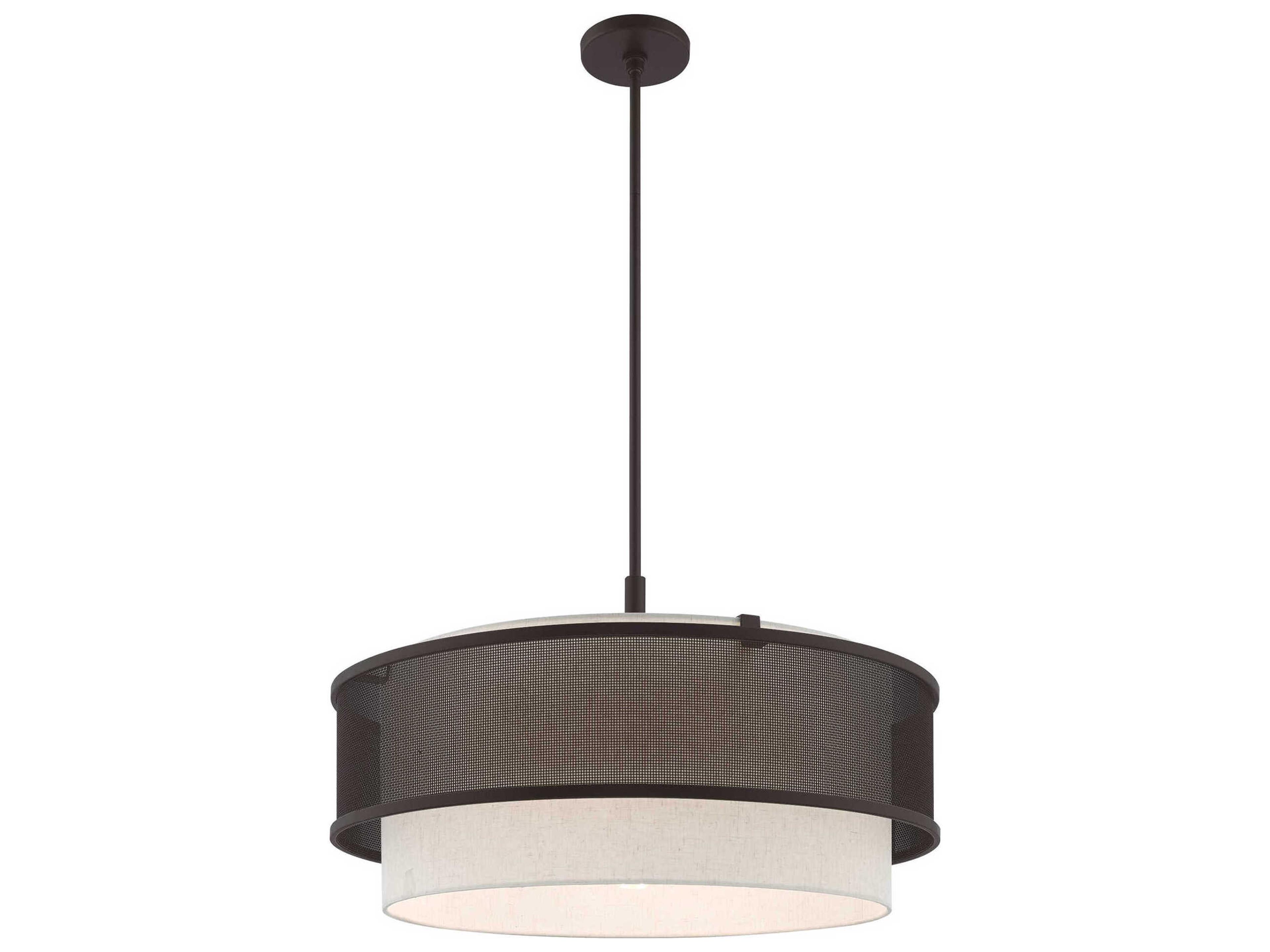 Livex Lighting Braddock 5-Light Bronze Drum Pendant