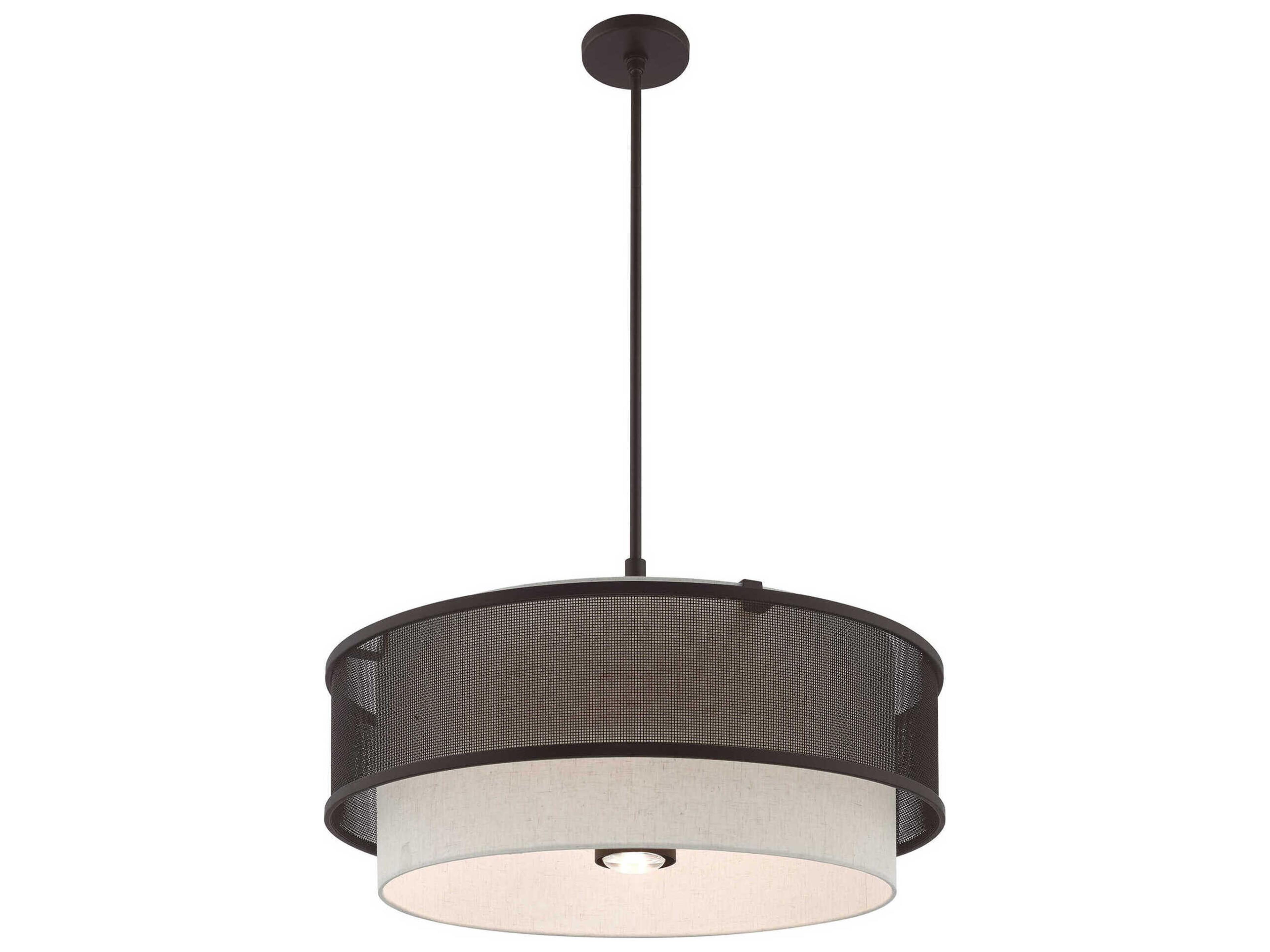 Livex Lighting Braddock 5-Light Bronze Drum Pendant