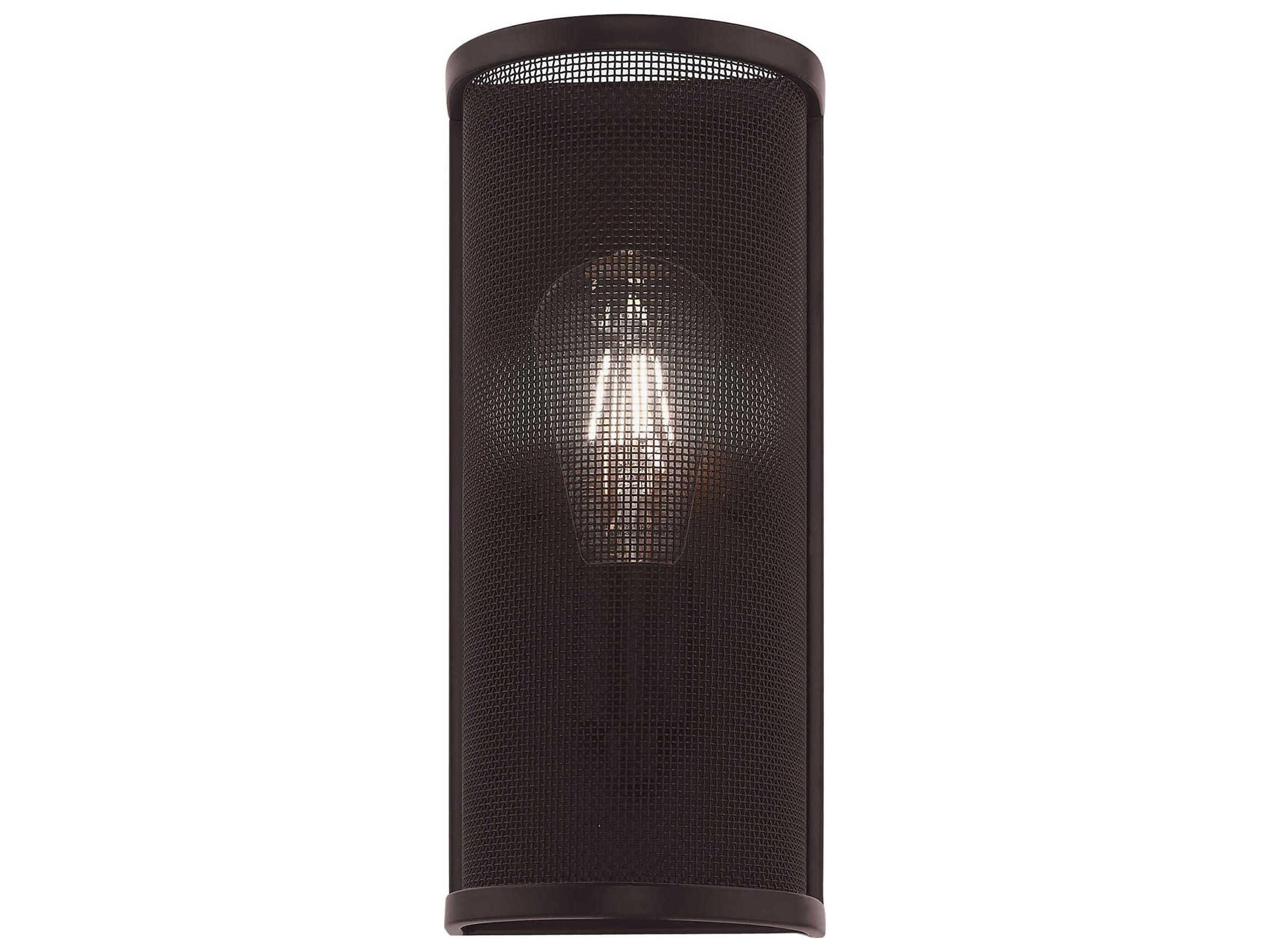 Livex Lighting Braddock 1-Light Bronze Black Wall Sconce