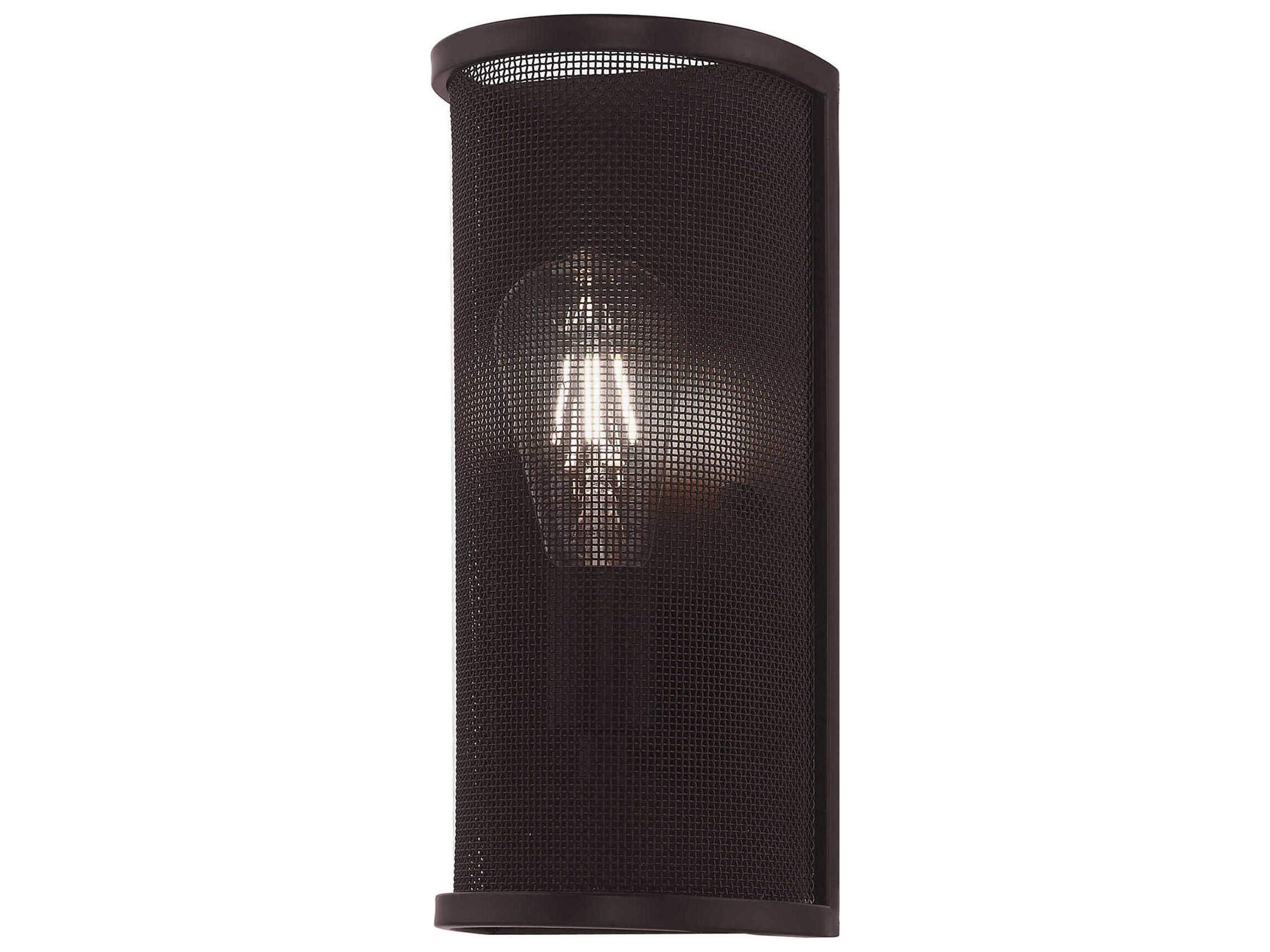 Livex Lighting Braddock 1-Light Bronze Black Wall Sconce