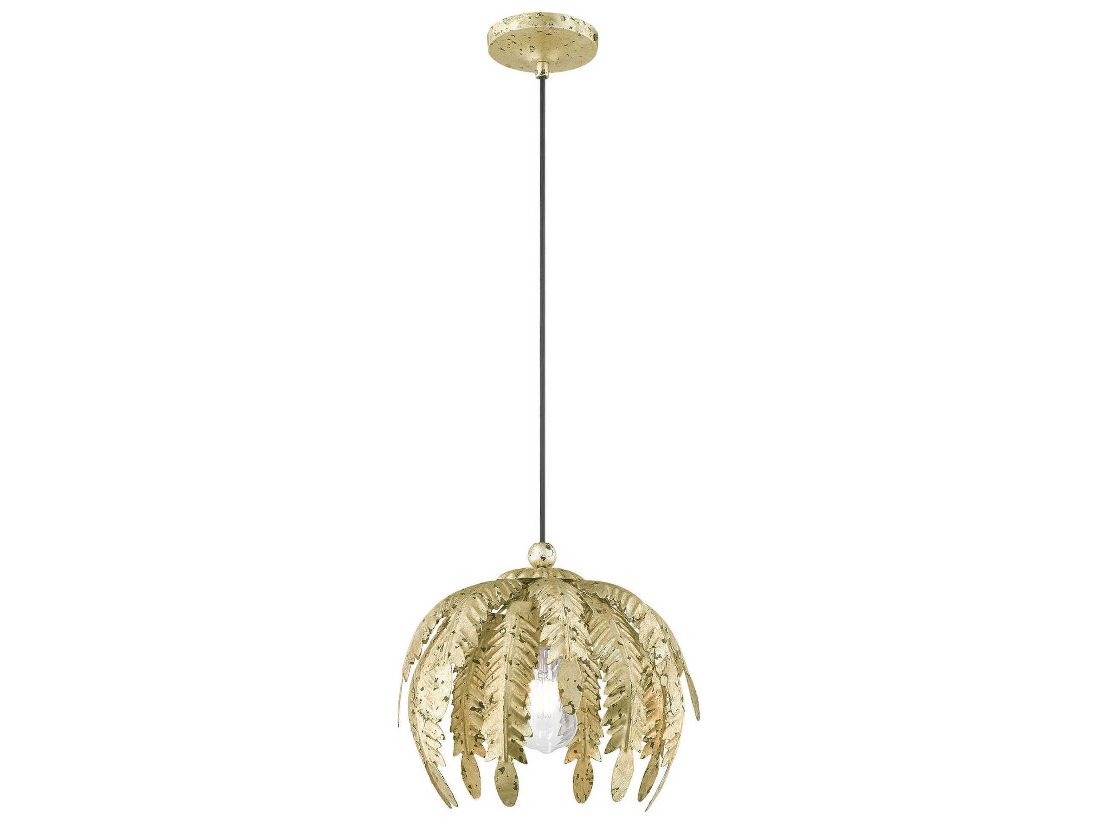 Acanthus 1-Light Winter Gold Pendant