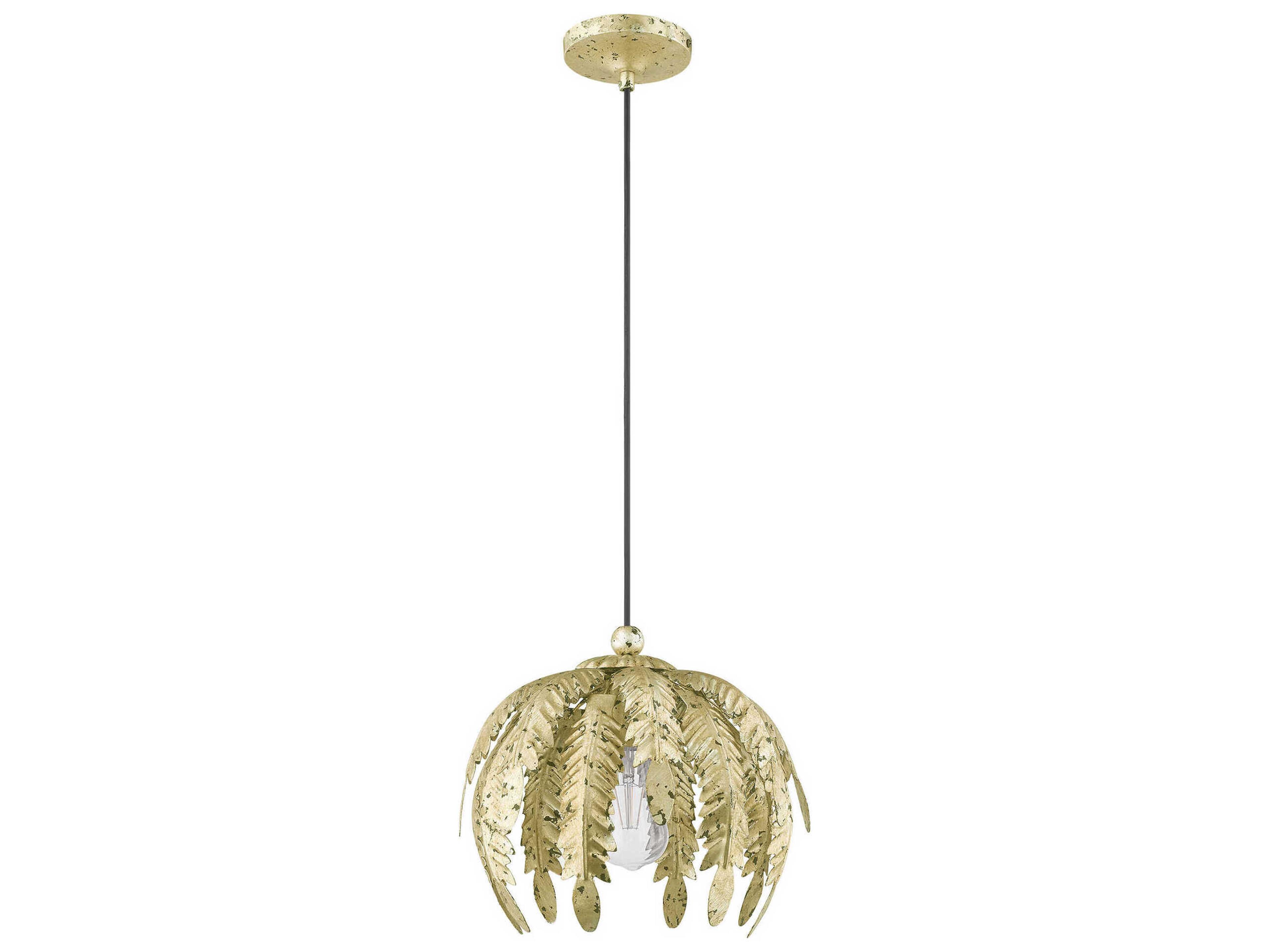 Livex Lighting Acanthus 1-Light Winter Gold Pendant