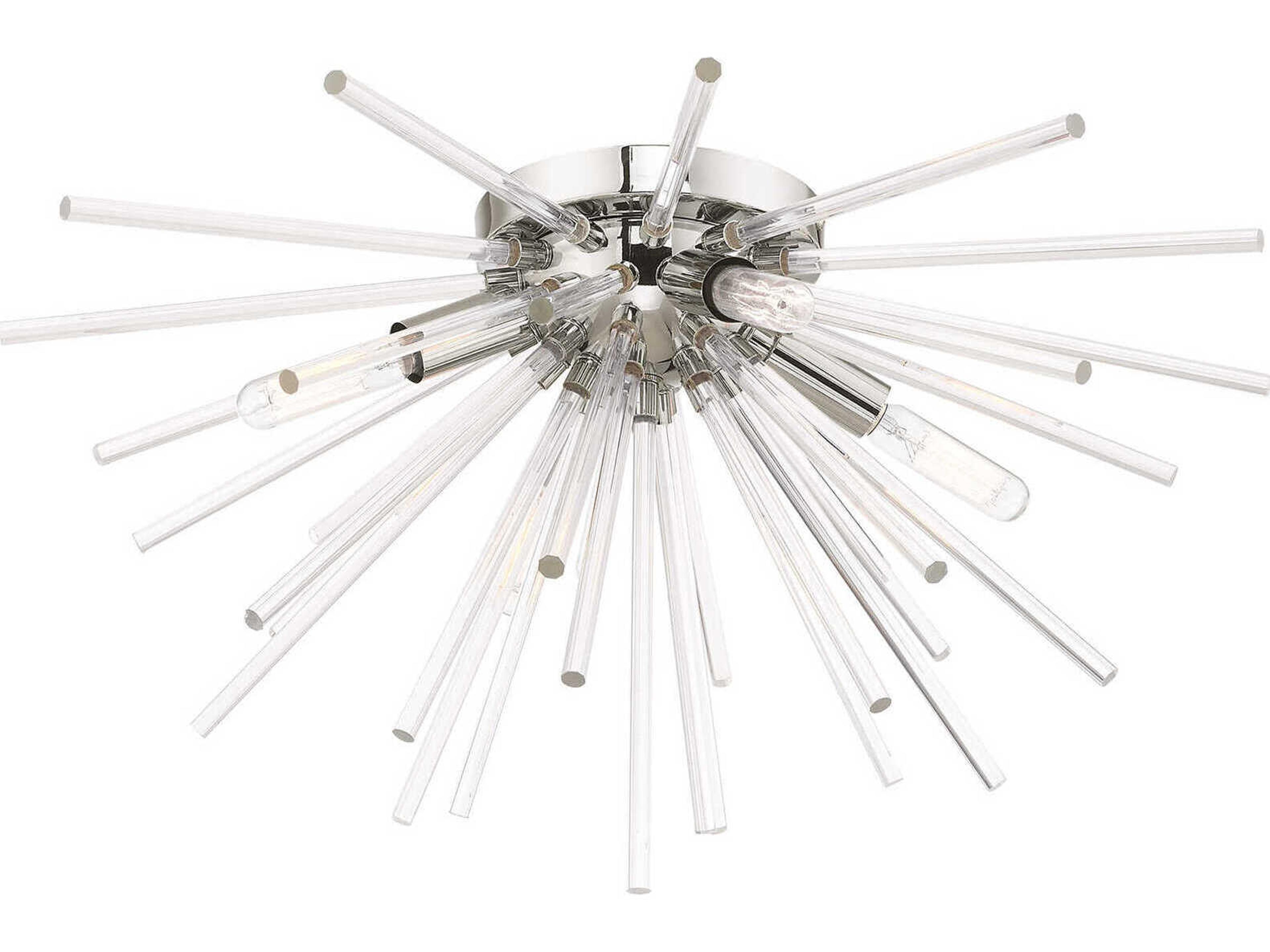 Livex Lighting Utopia 4-Light Polished Chrome Crystal Sputnik Flush Mount
