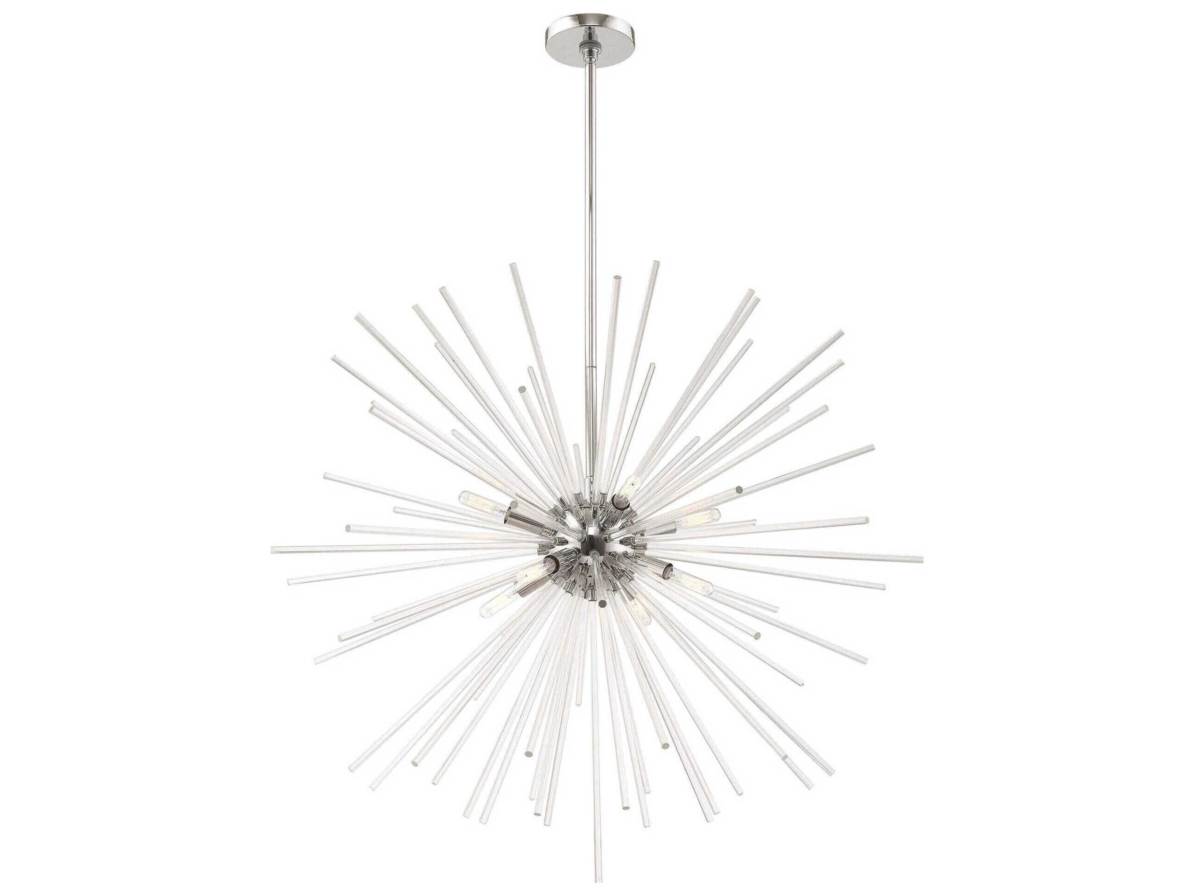 Livex Lighting Utopia 8-Light Polished Chrome Clear Crystal Sputnik Pendant