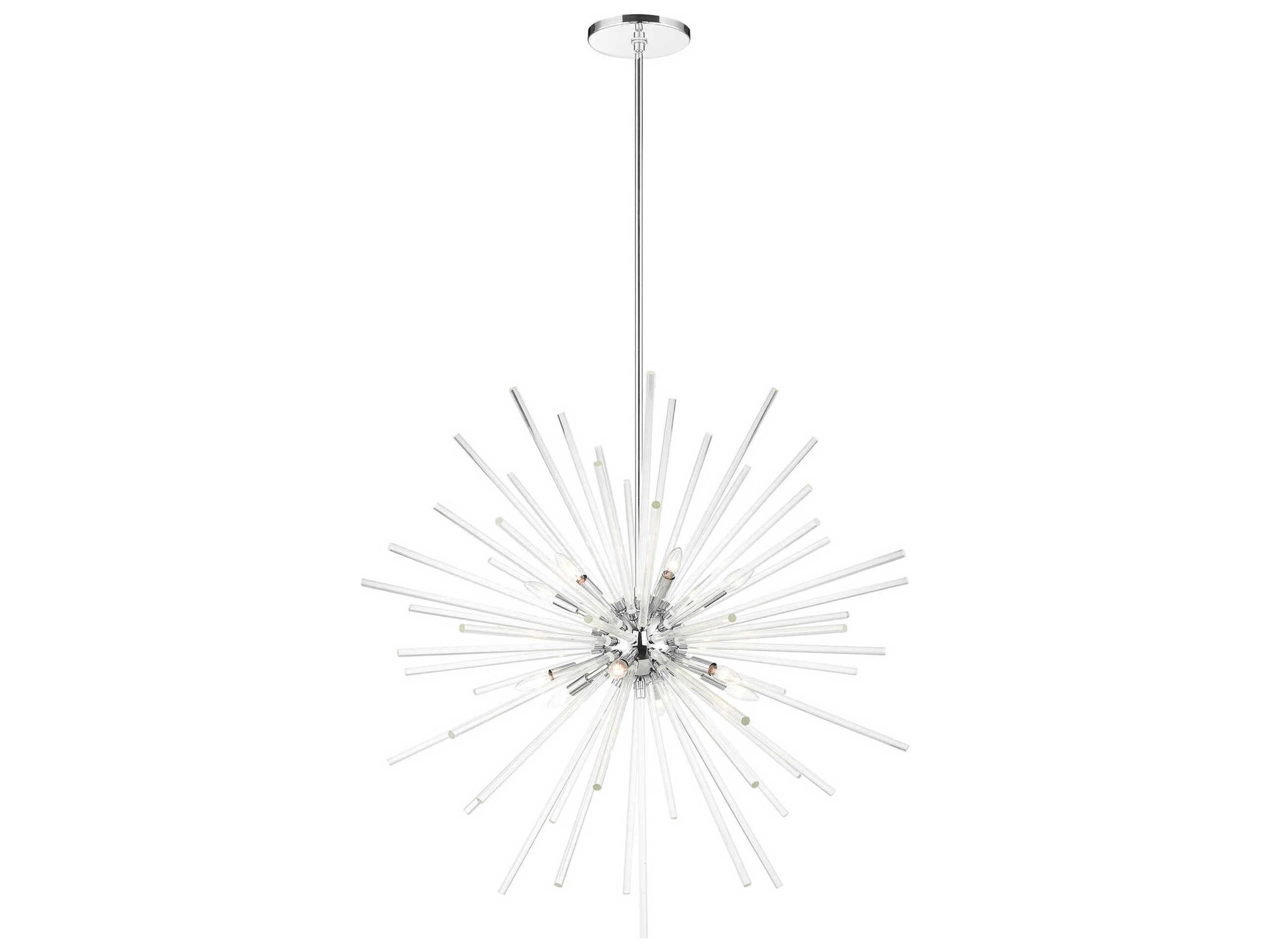 Livex Lighting Utopia 12-Light Polished Chrome Crystal Sputnik Pendant