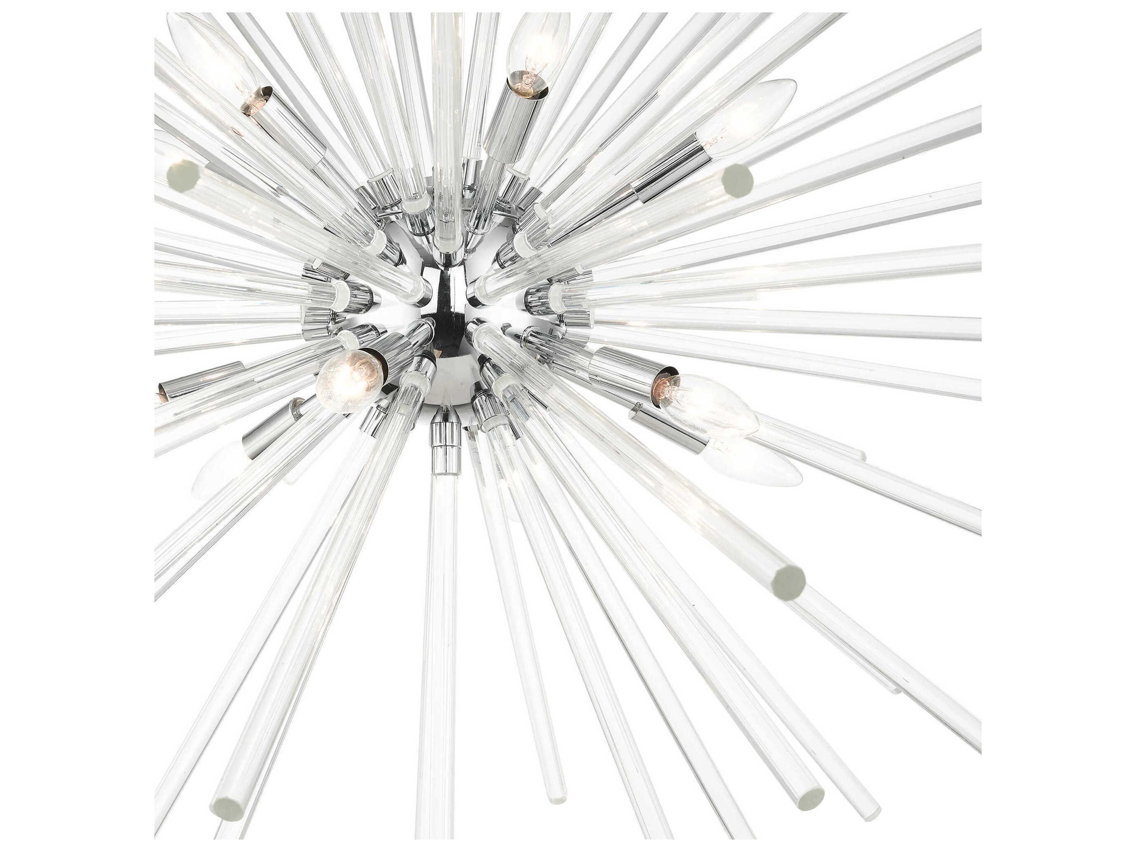 Livex Lighting Utopia 12-Light Polished Chrome Crystal Sputnik Pendant
