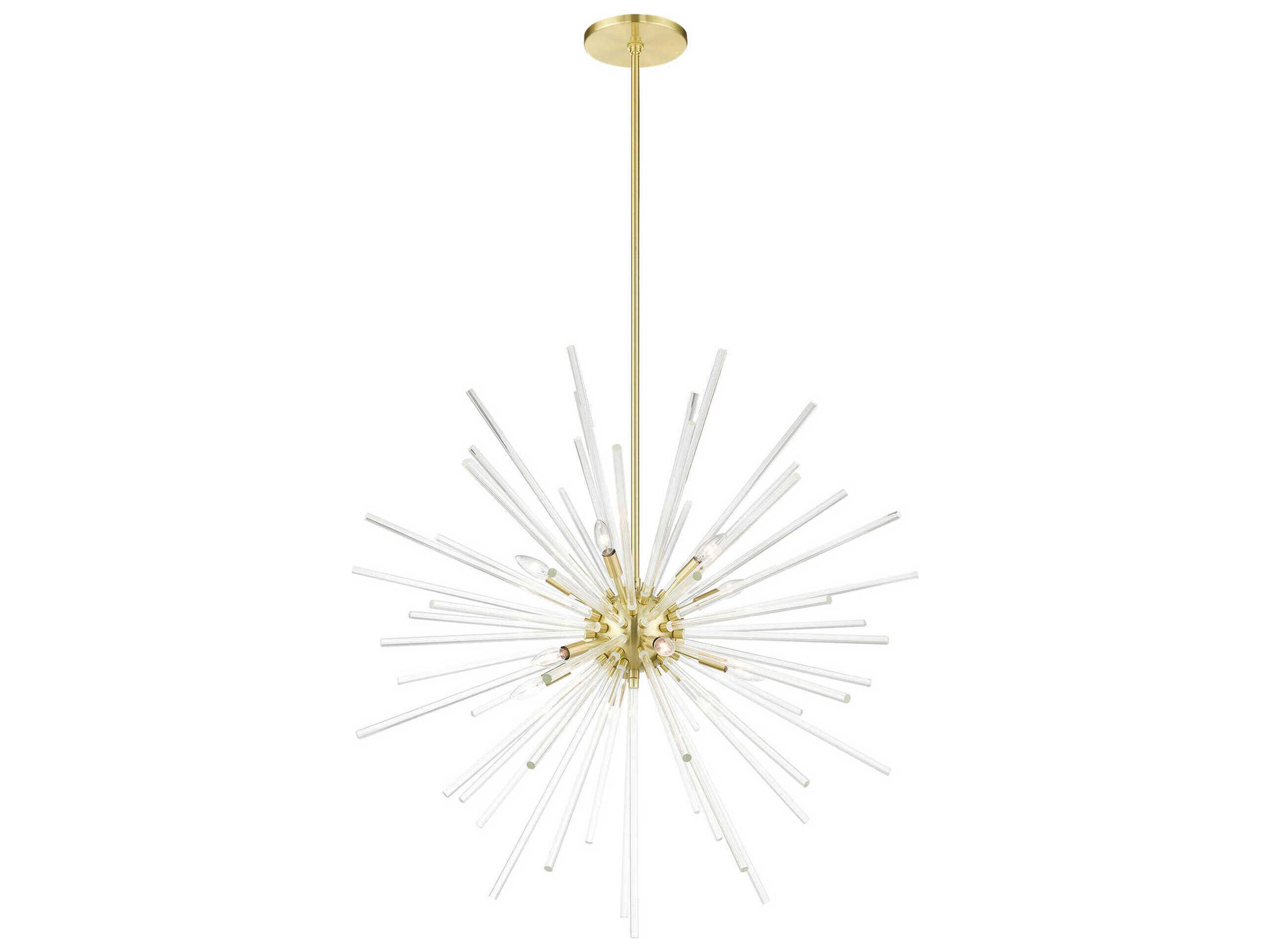 Livex Lighting Utopia 12-Light Satin Brass Crystal Sputnik Pendant