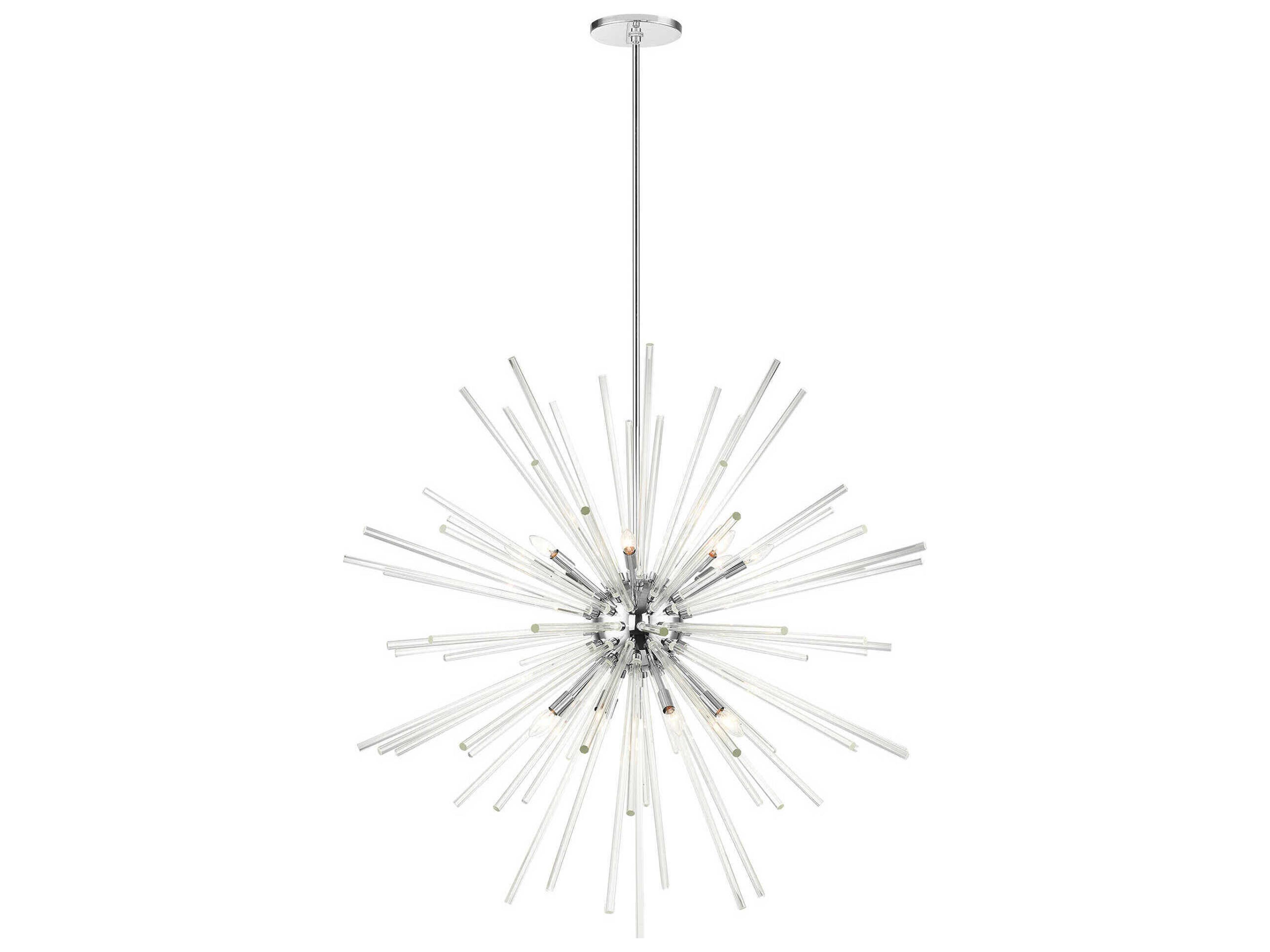 Utopia 16-Light6-Light Polished Chrome Crystal Sputnik Pendant