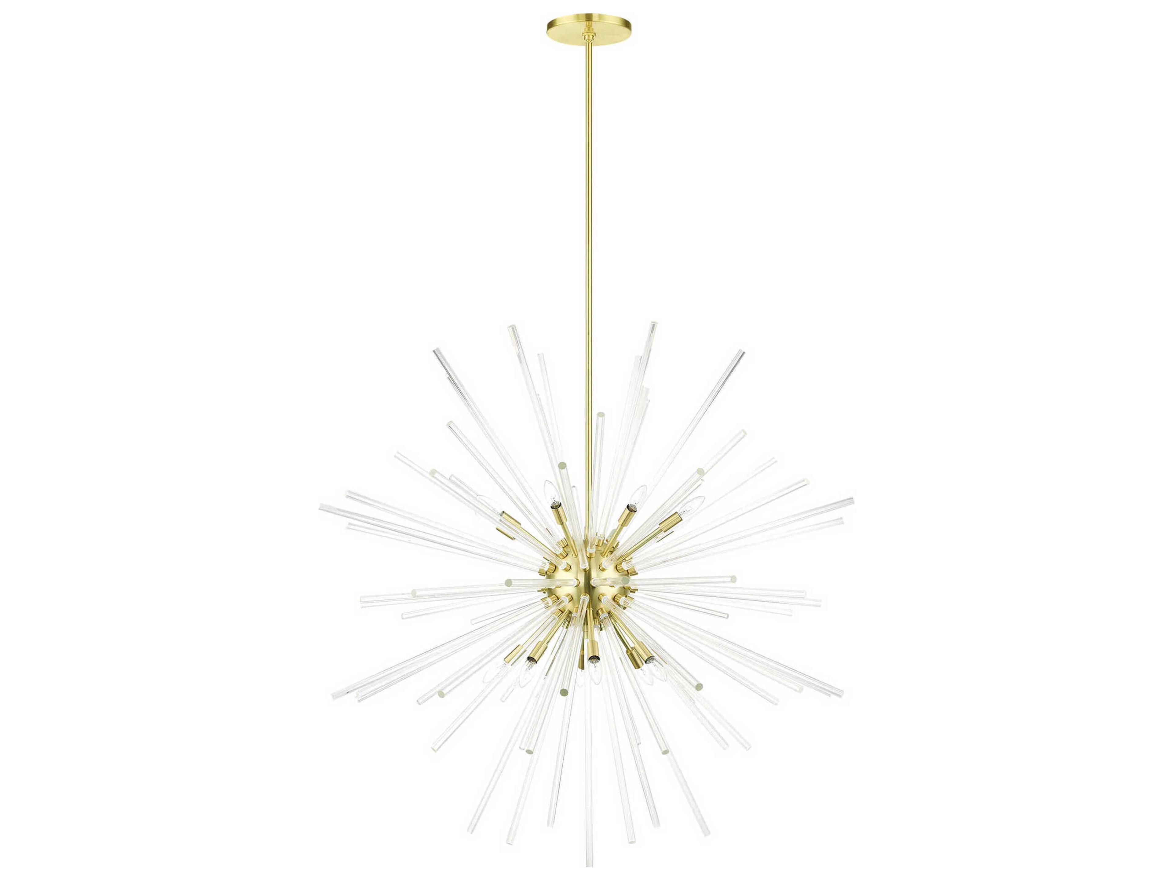 Livex Lighting Utopia 16-Light6-Light Satin Brass Crystal Sputnik Pendant