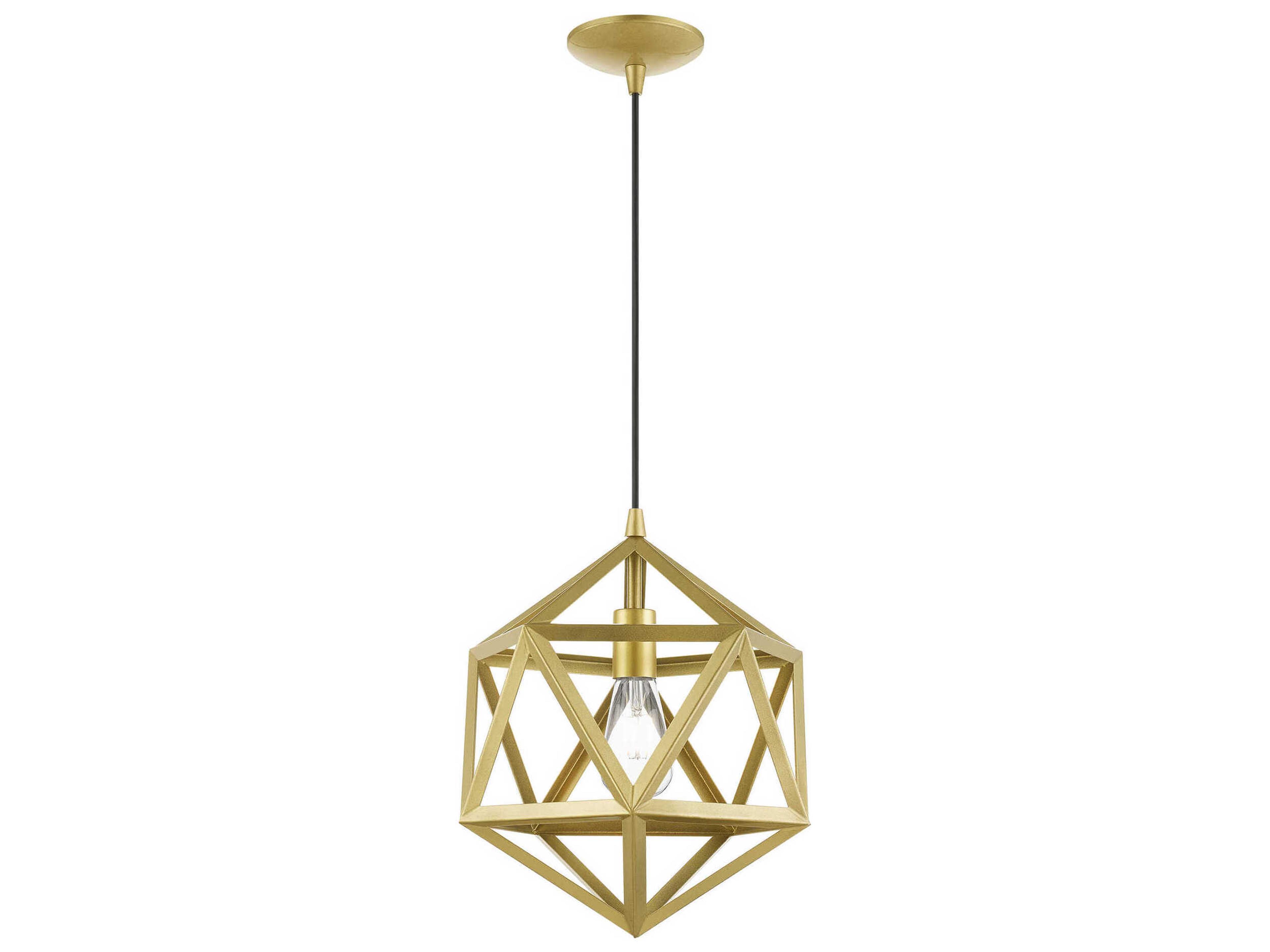 Livex Lighting Ashland 1-Light Soft Gold Geometric Pendant