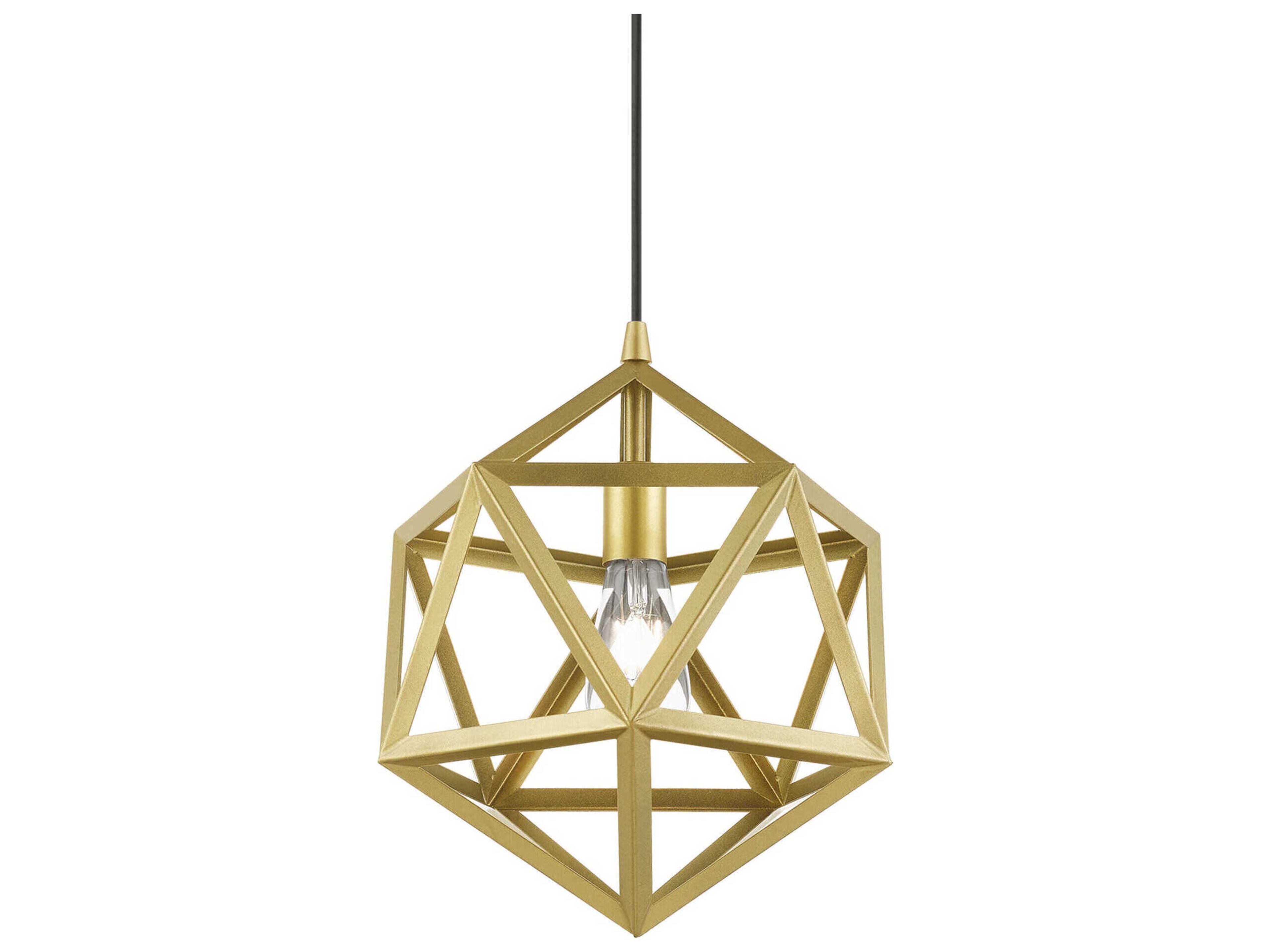 Livex Lighting Ashland 1-Light Soft Gold Geometric Pendant