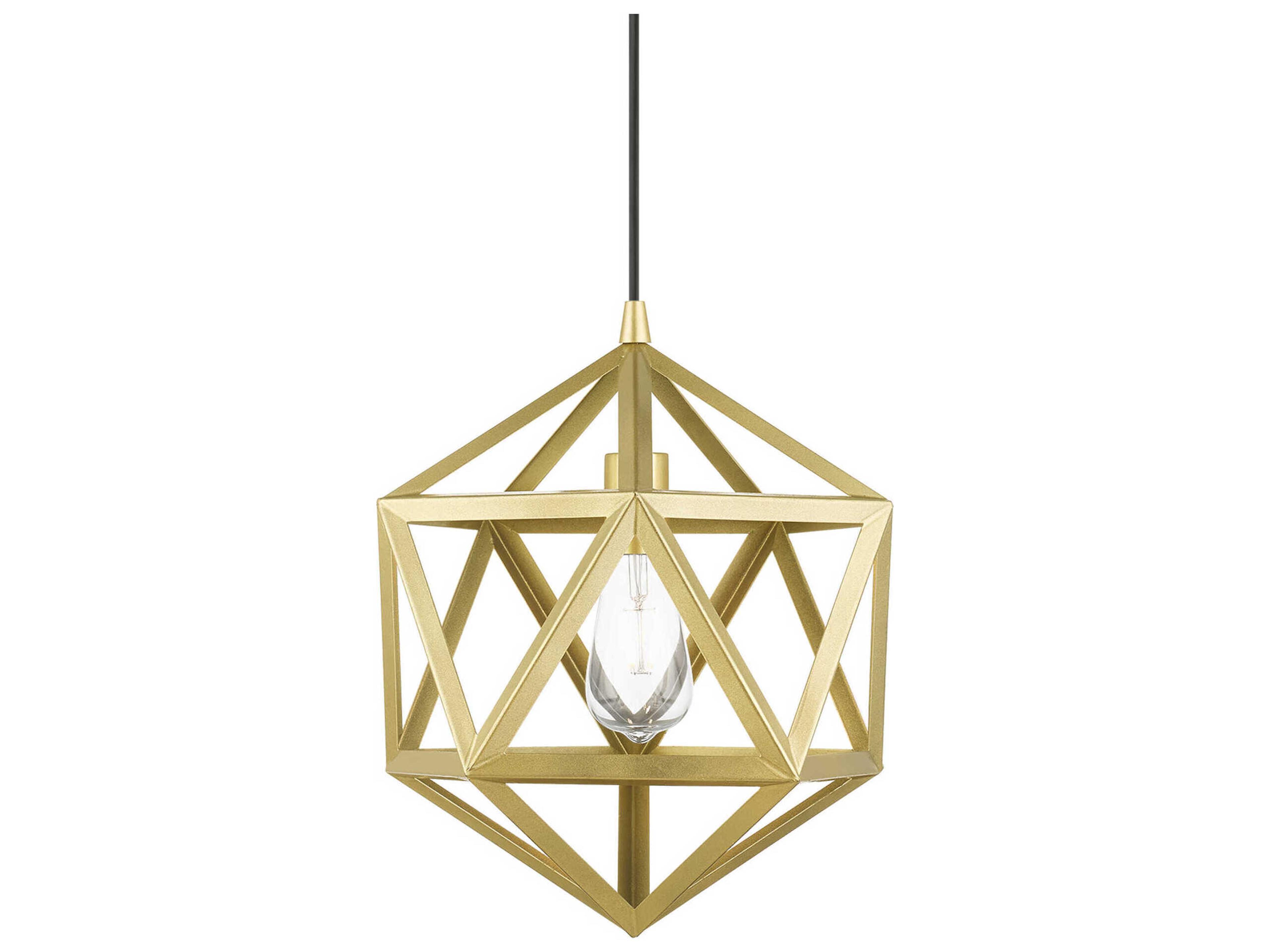 Livex Lighting Ashland 1-Light Soft Gold Geometric Pendant