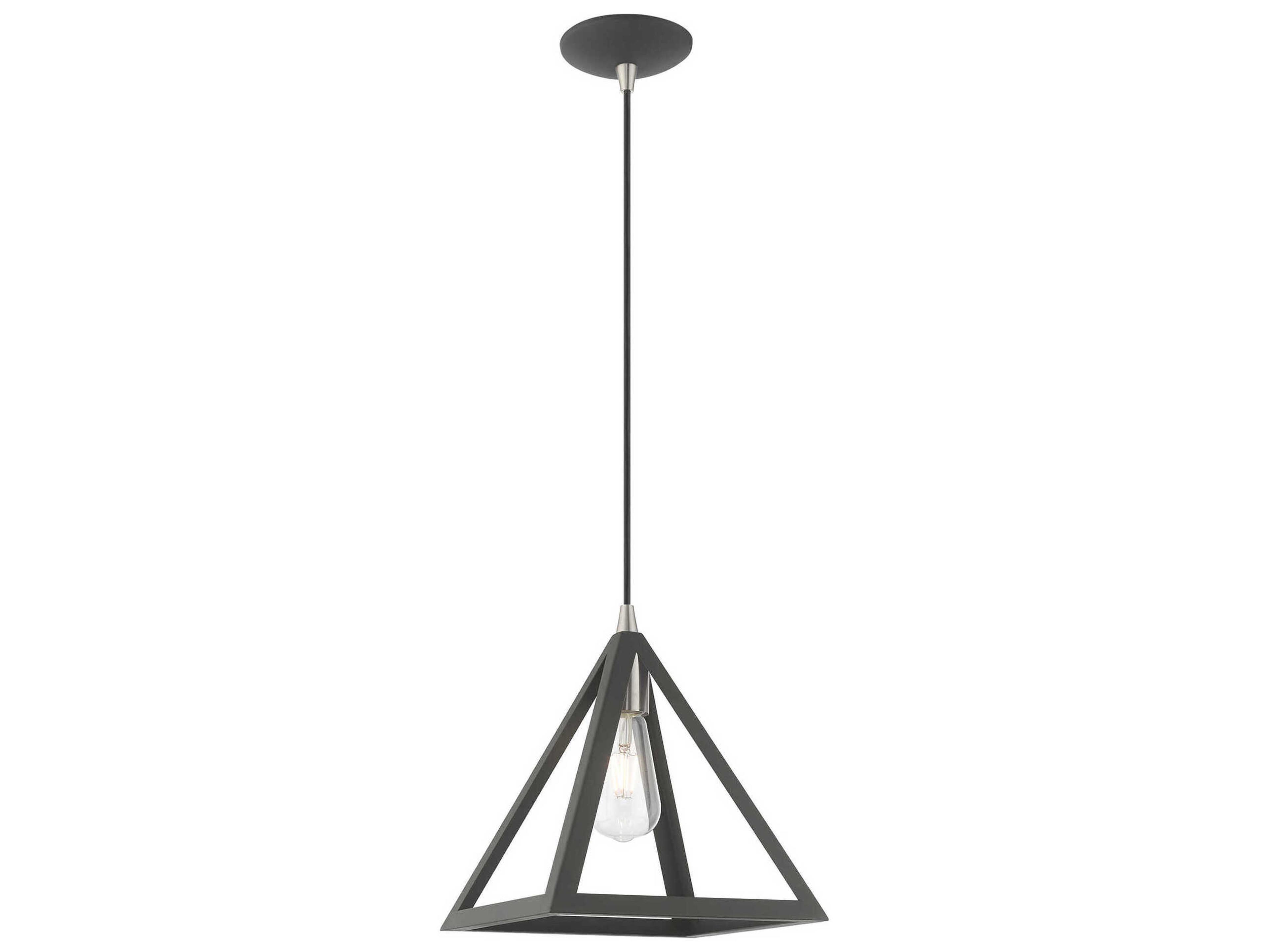 Geometric 1-Light Scandinavian Gray Pendant