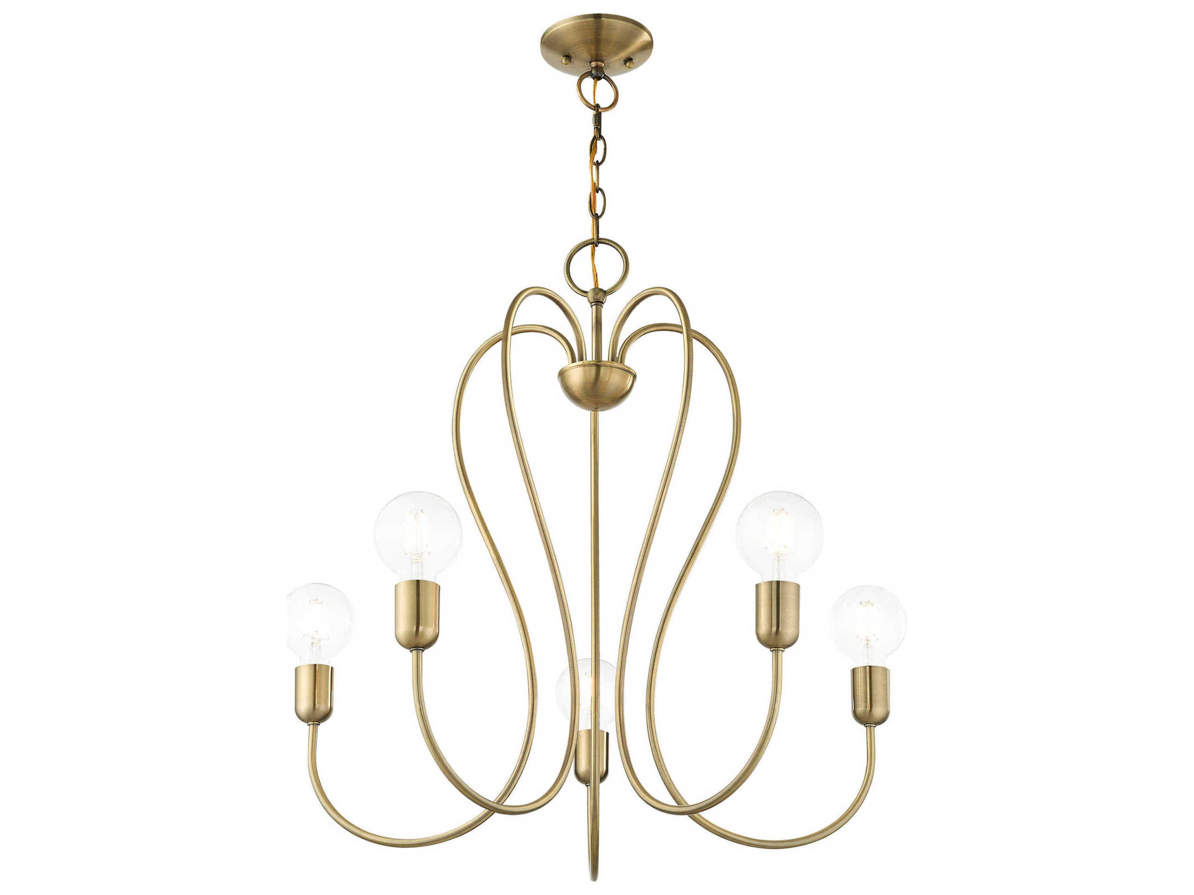 Livex Lighting Lucerne 5-Light Antique Brass Chandelier