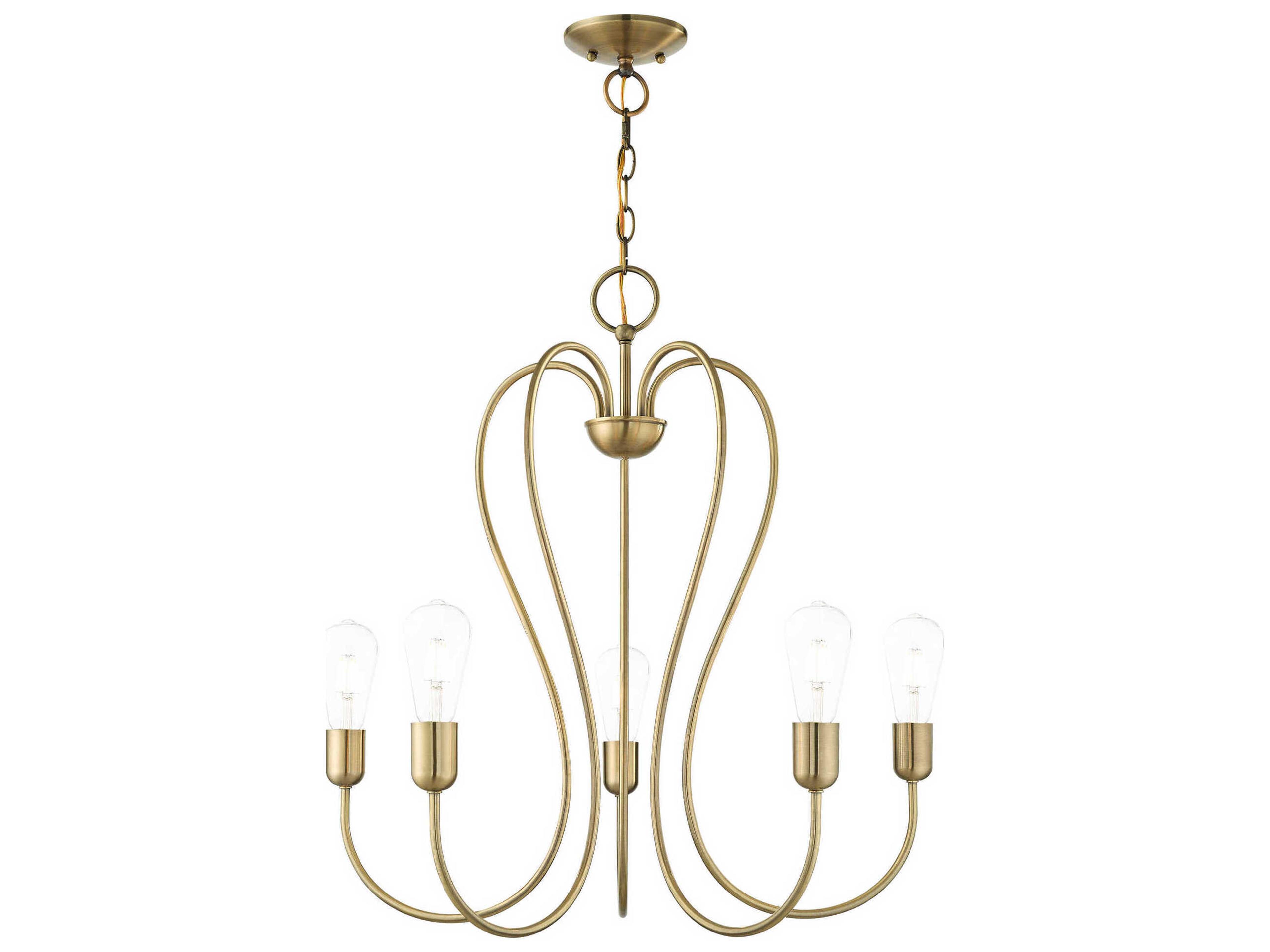 Livex Lighting Lucerne 5-Light Antique Brass Chandelier
