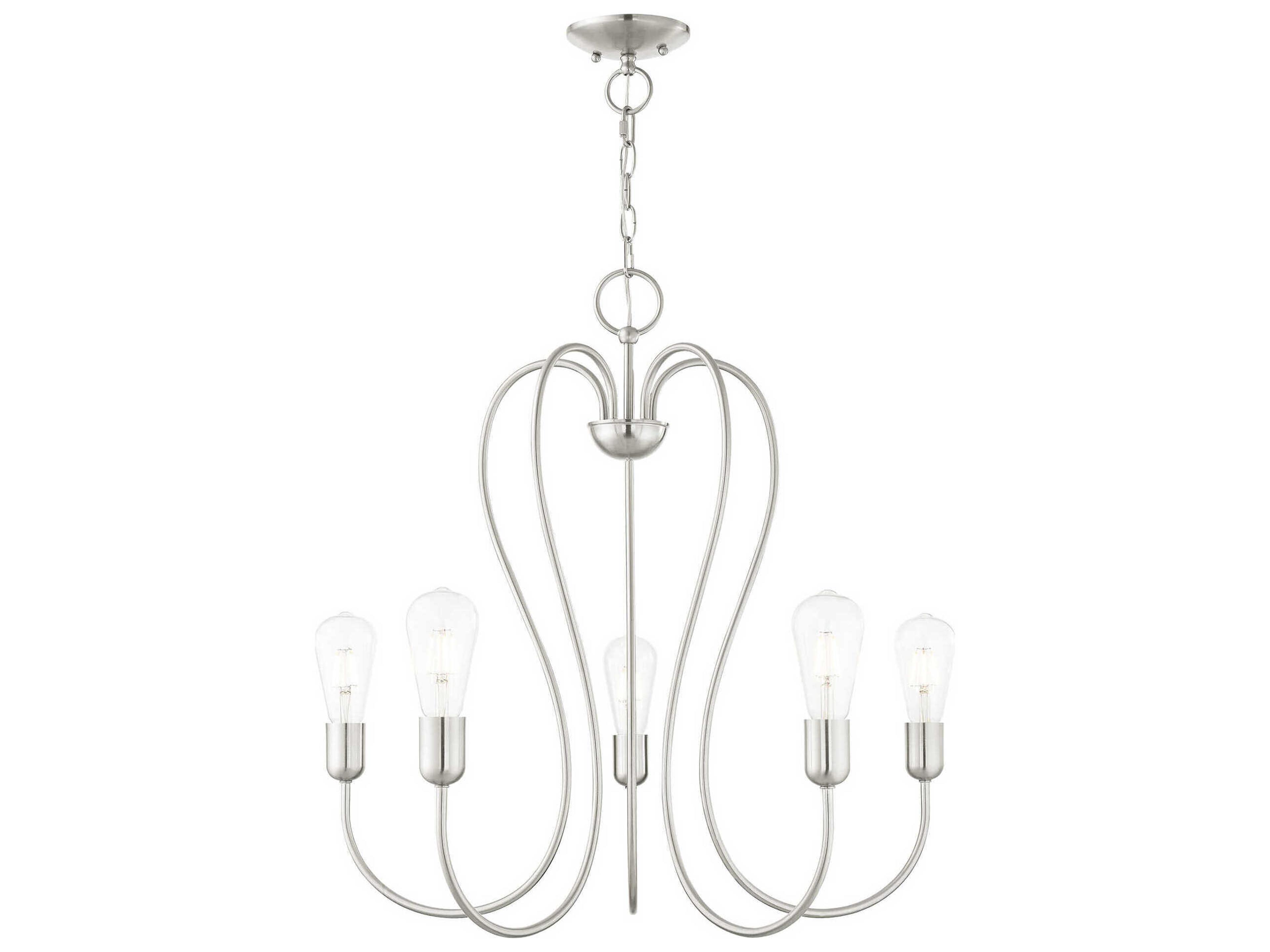 Lucerne 5-Light Brushed Nickel Chandelier