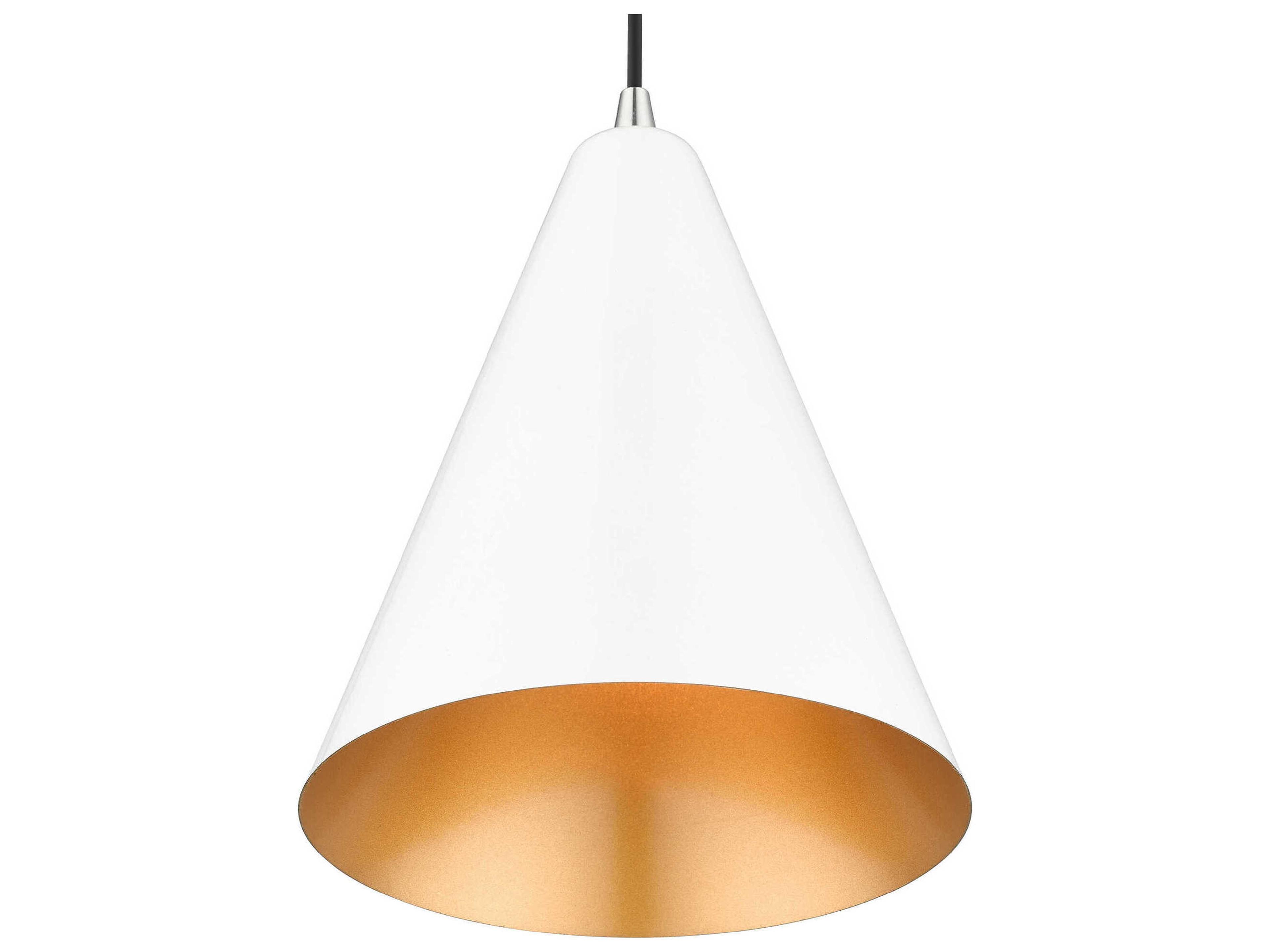 Livex Lighting Dulce 1-Light White Polished Chrome Mini Pendant