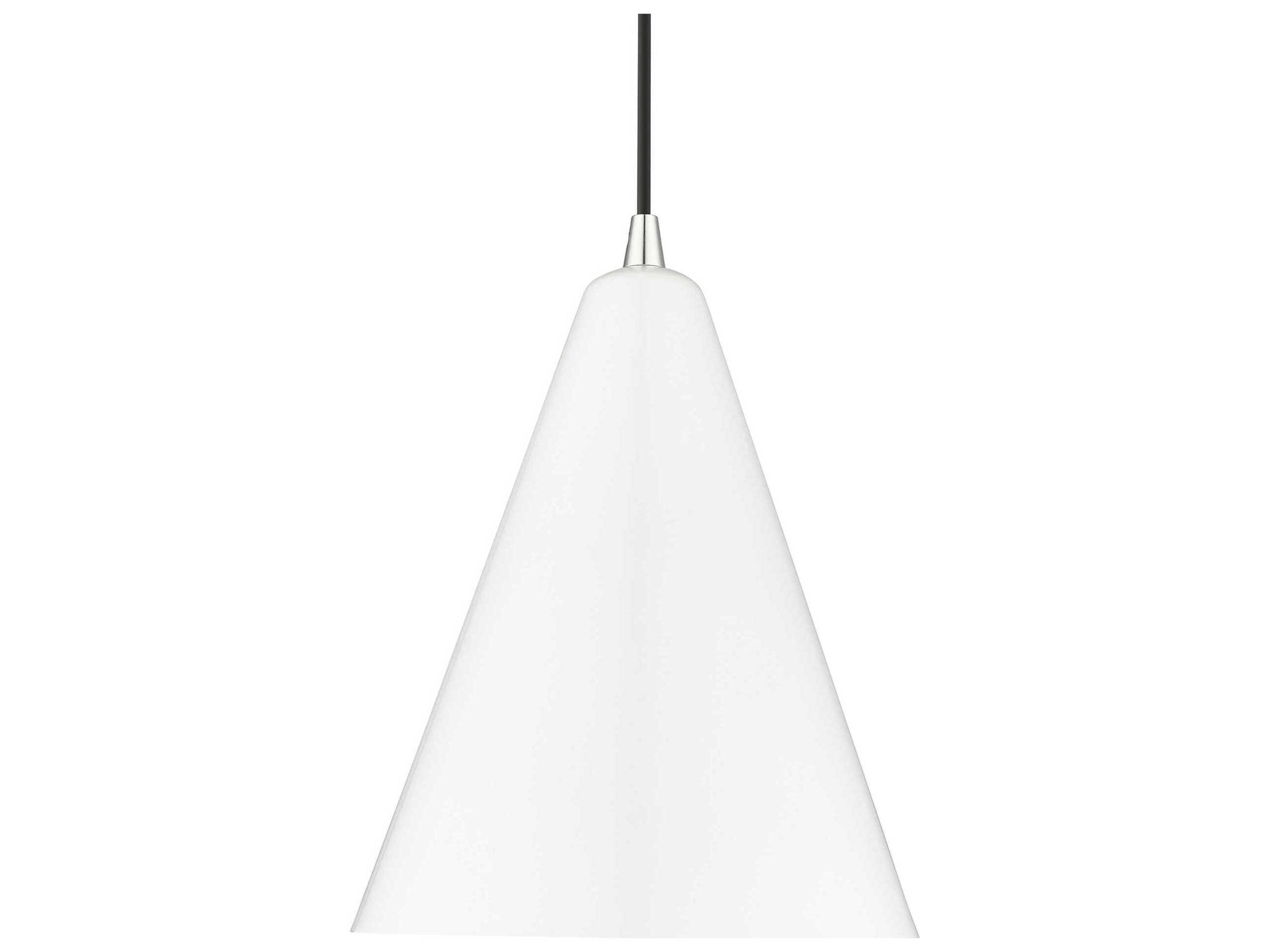 Livex Lighting Dulce 1-Light White Polished Chrome Mini Pendant