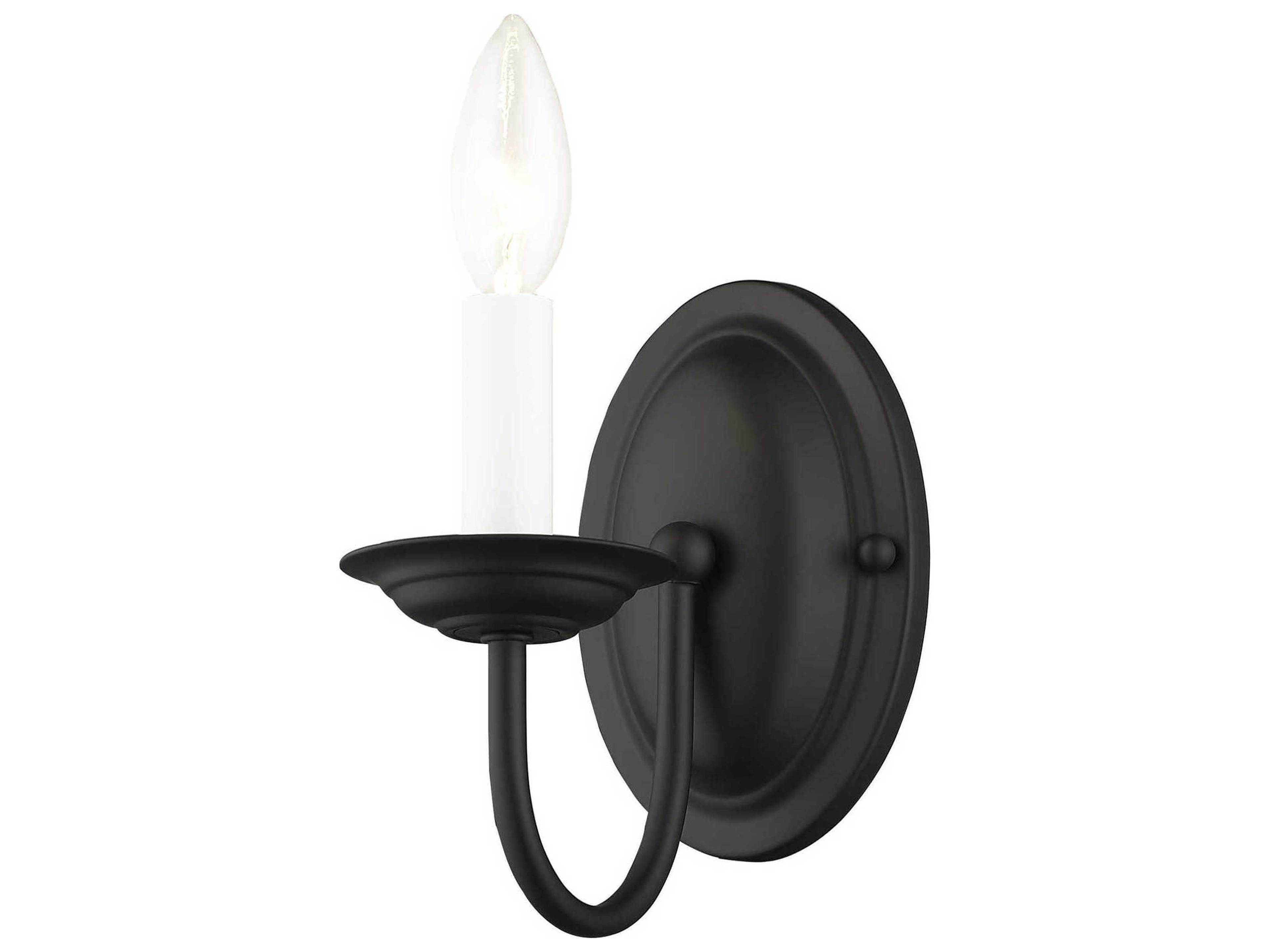Livex Lighting Home Basics 1-Light Black Wall Sconce