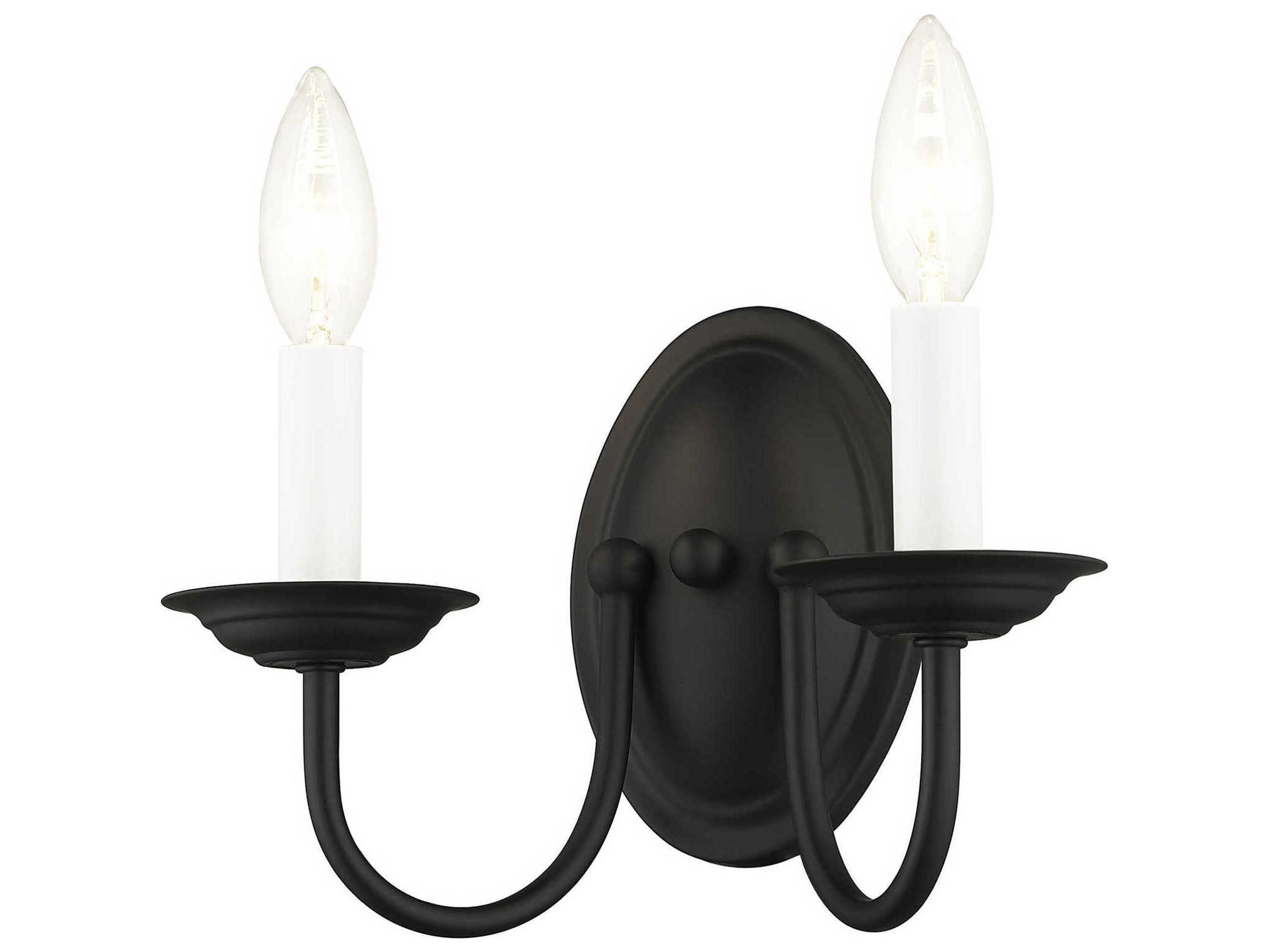 Livex Lighting Home Basics 2-Light Black Wall Sconce