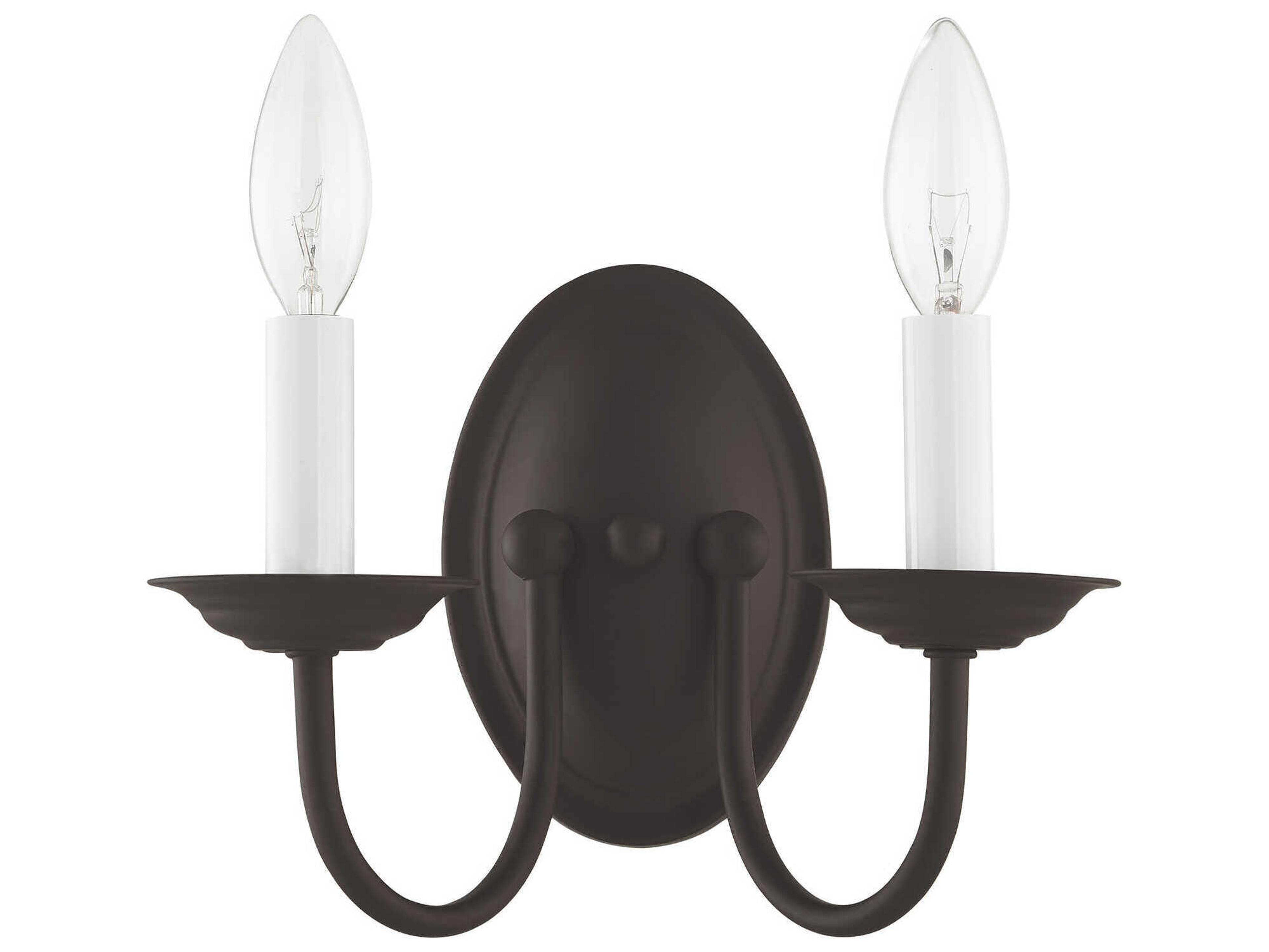 Livex Lighting Home Basics 2-Light Bronze Wall Sconce