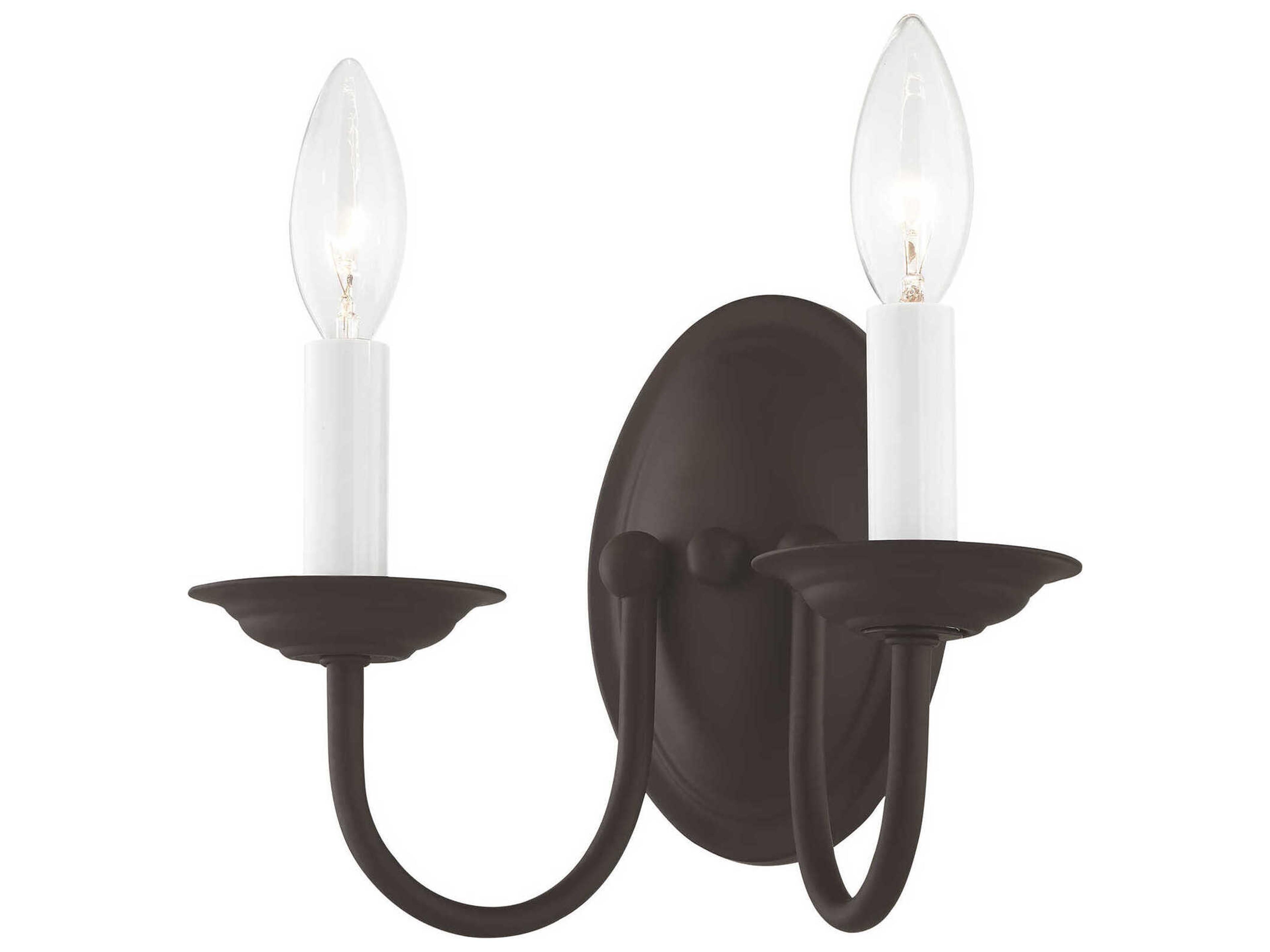 Livex Lighting Home Basics 2-Light Bronze Wall Sconce