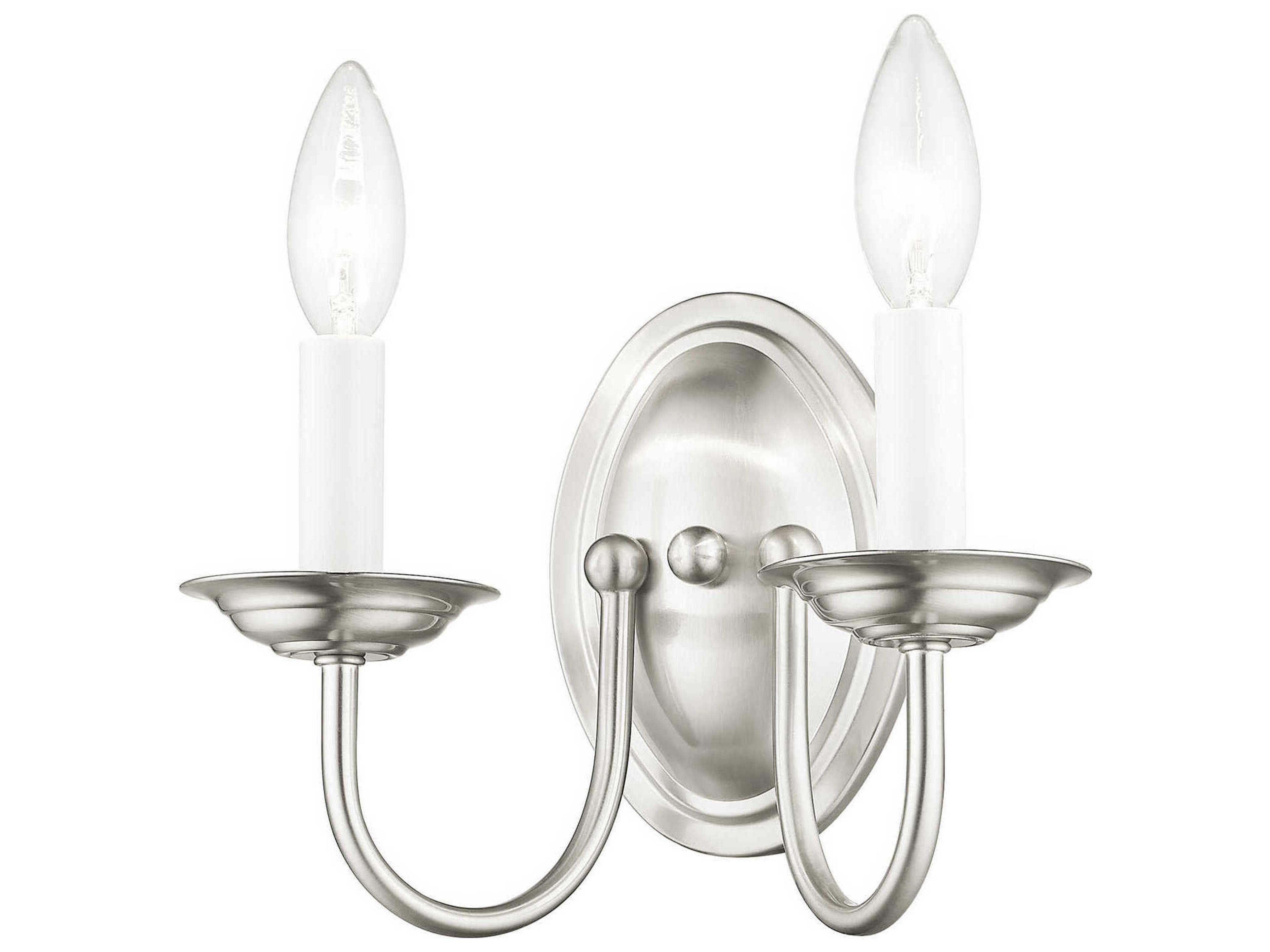 Livex Lighting Home Basics 2-Light Brushed Nickel Wall Sconce