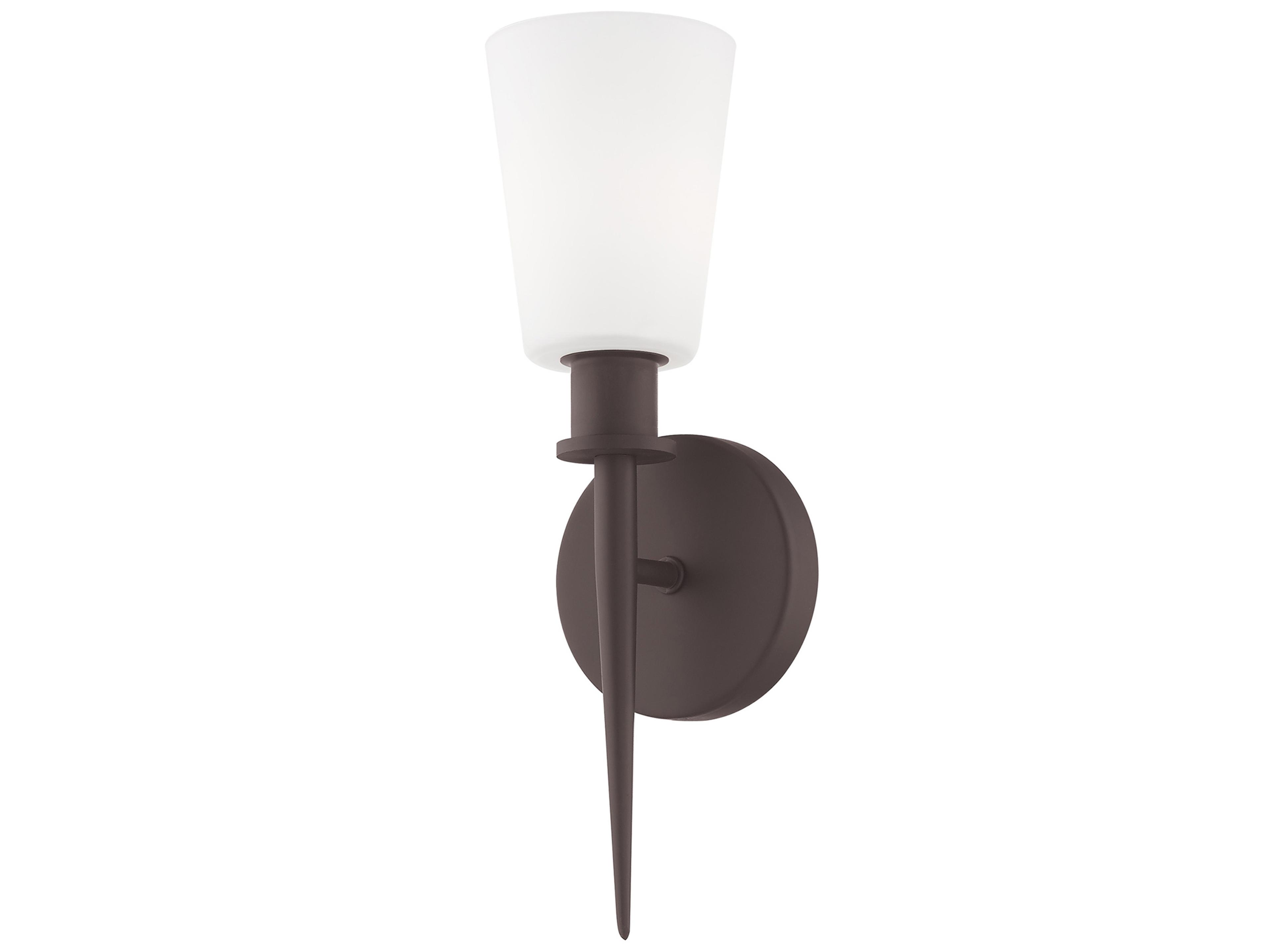 Livex Lighting Witten 1-Light Bronze Glass Wall Sconce
