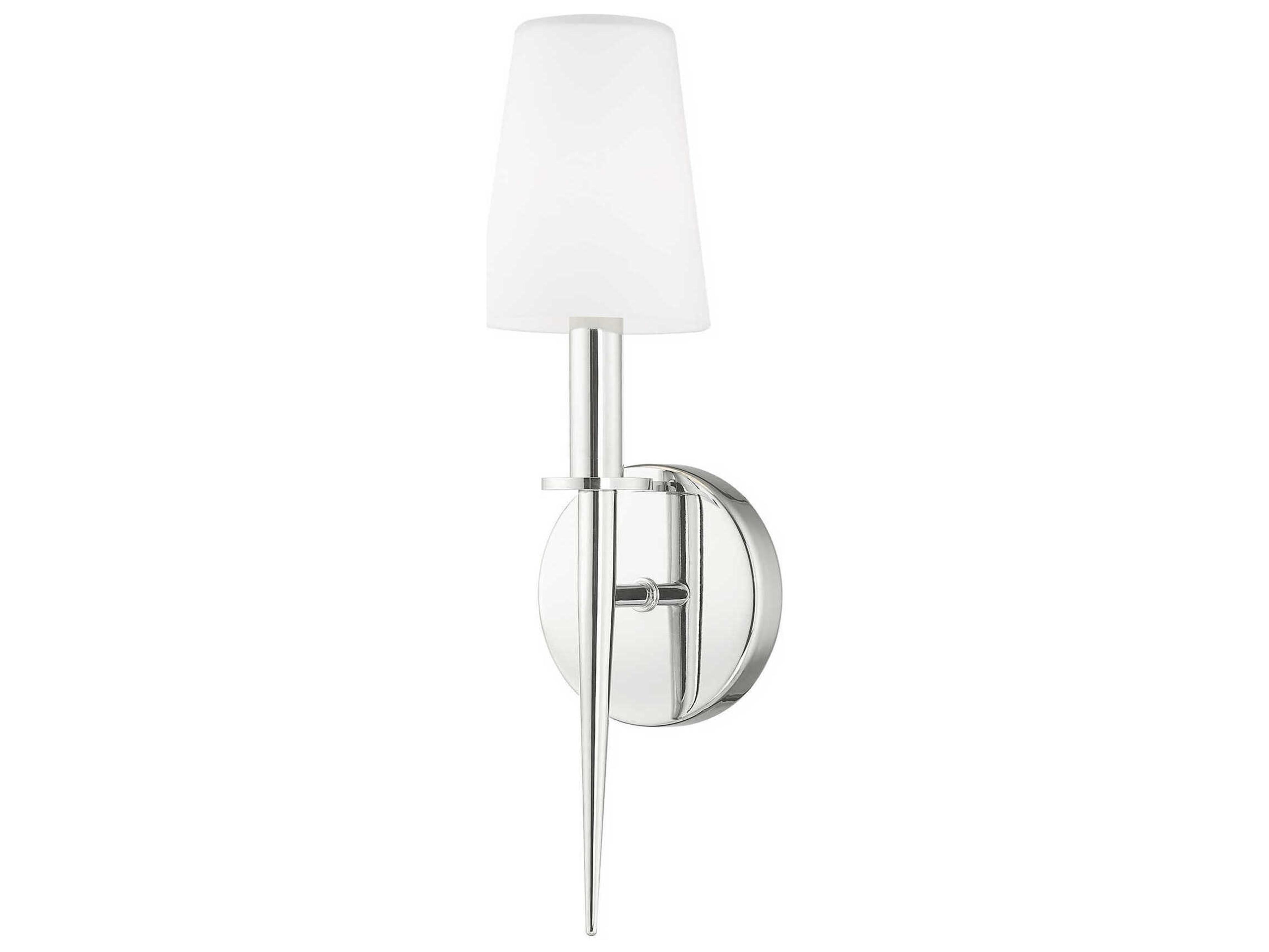 Livex Lighting Witten 1-Light Polished Chrome Glass Wall Sconce
