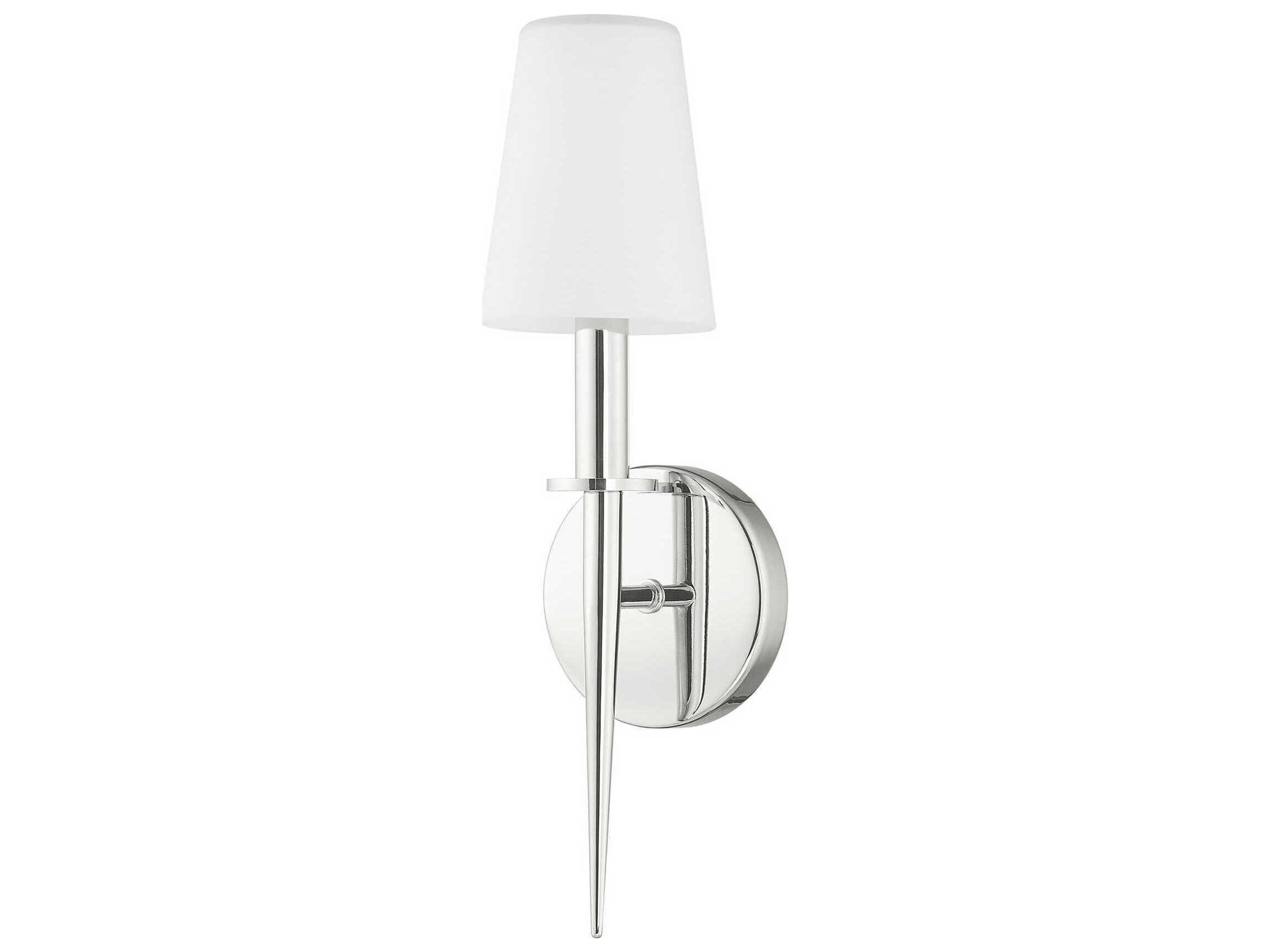 Witten 1-Light Polished Chrome Glass Wall Sconce