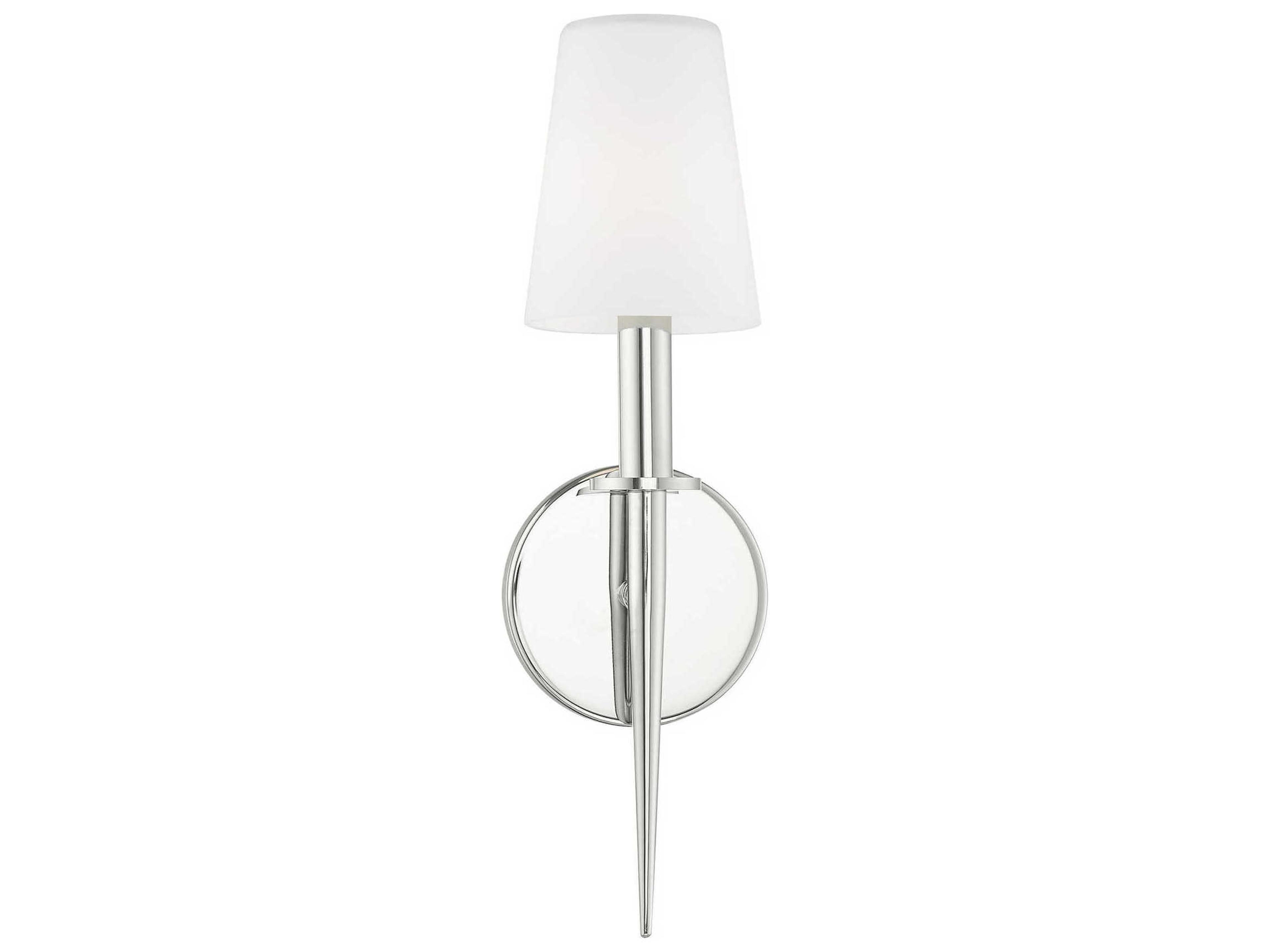 Livex Lighting Witten 1-Light Polished Chrome Glass Wall Sconce