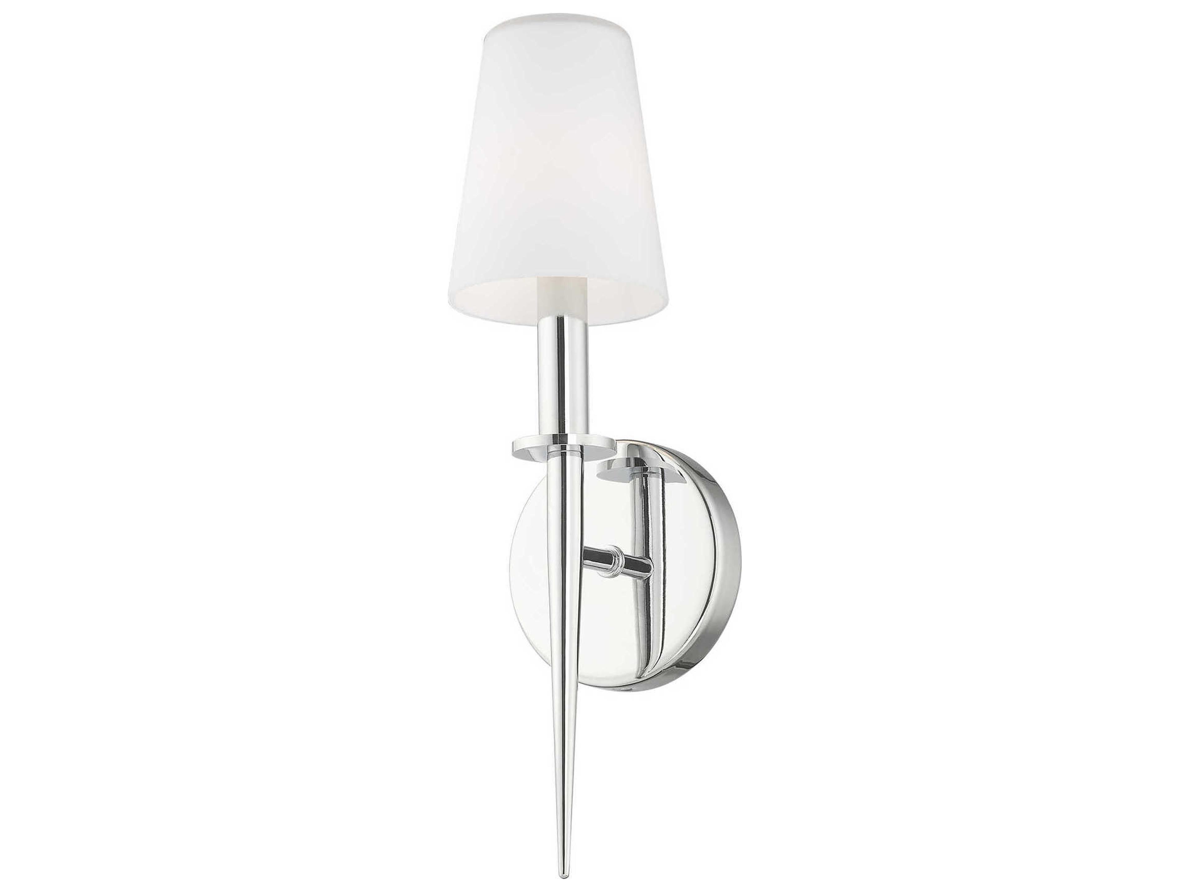 Livex Lighting Witten 1-Light Polished Chrome Glass Wall Sconce
