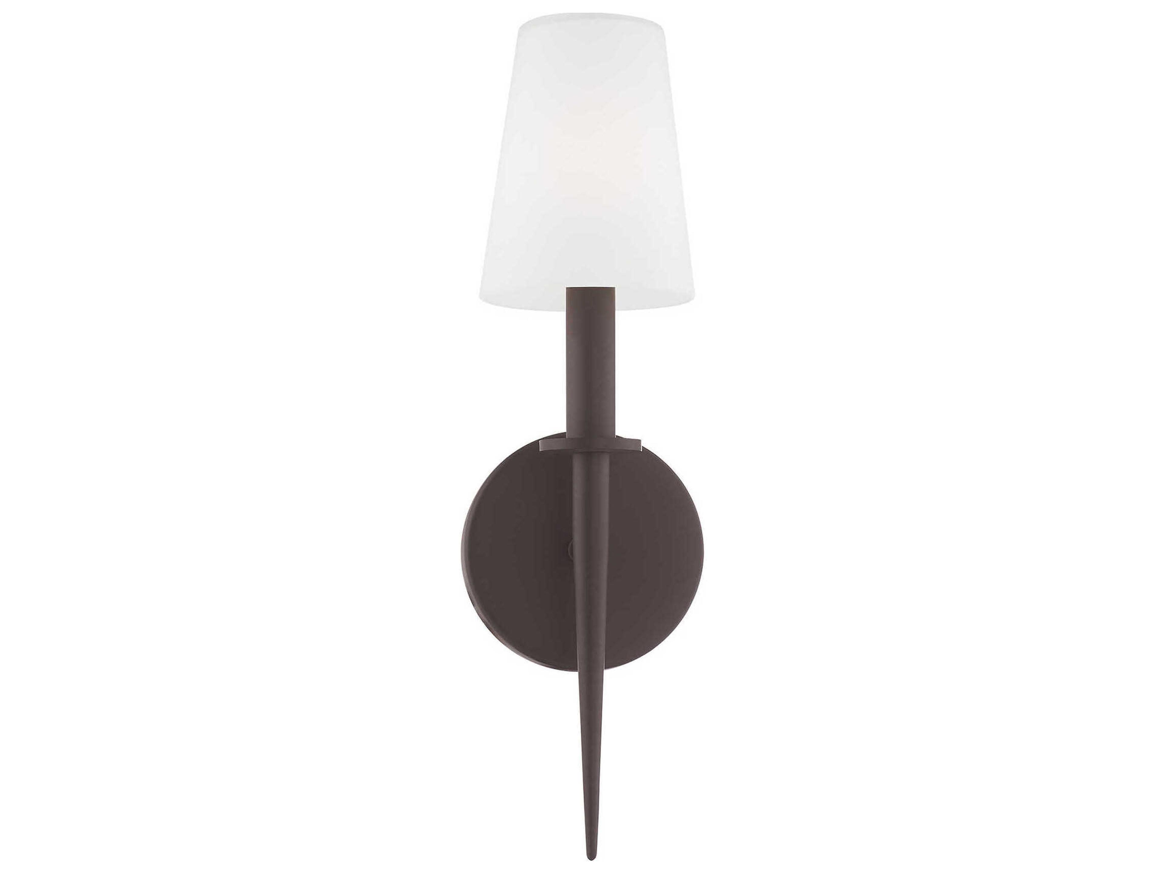 Livex Lighting Witten 1-Light Bronze Glass Wall Sconce