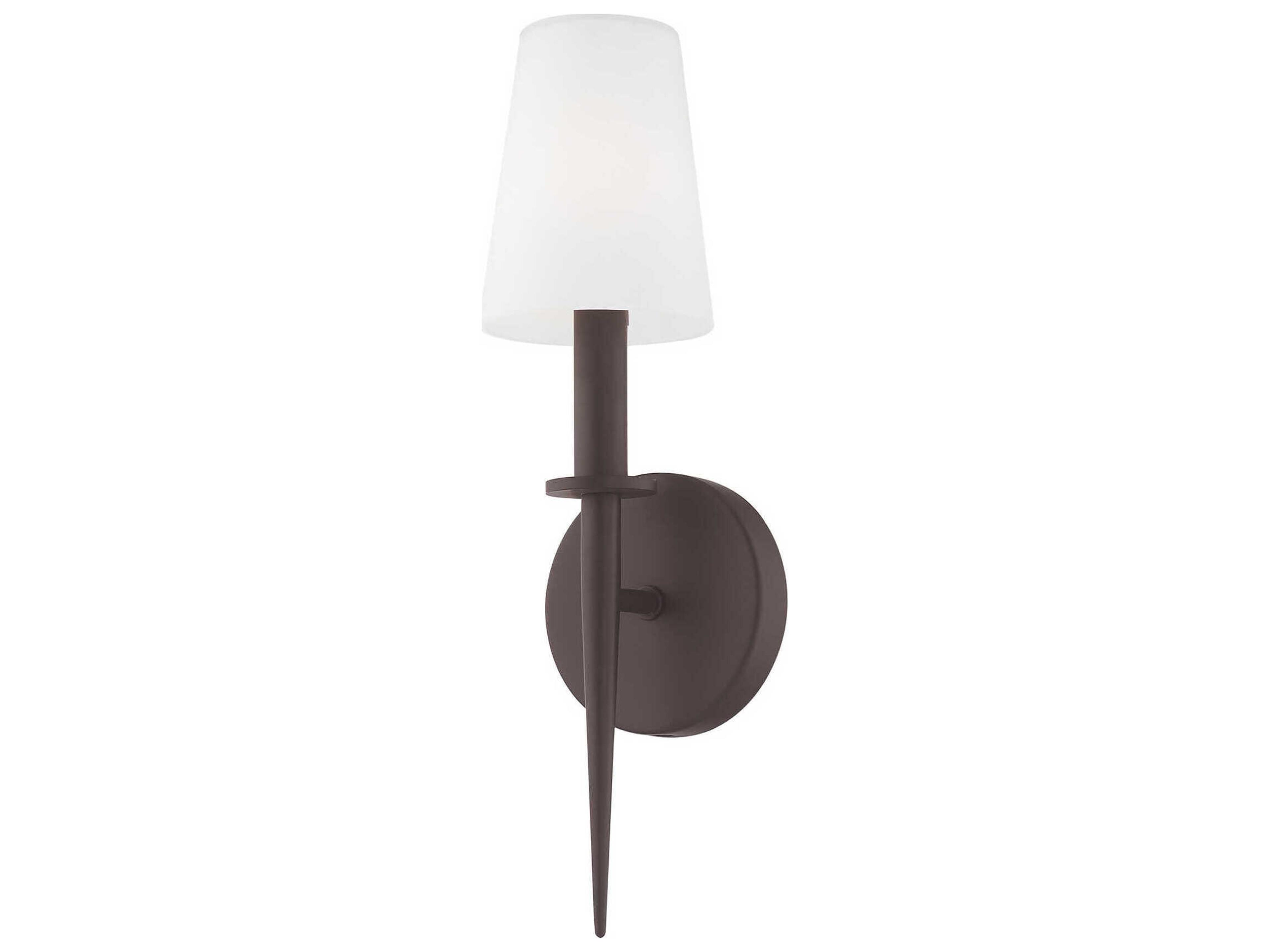 Livex Lighting Witten 1-Light Bronze Glass Wall Sconce