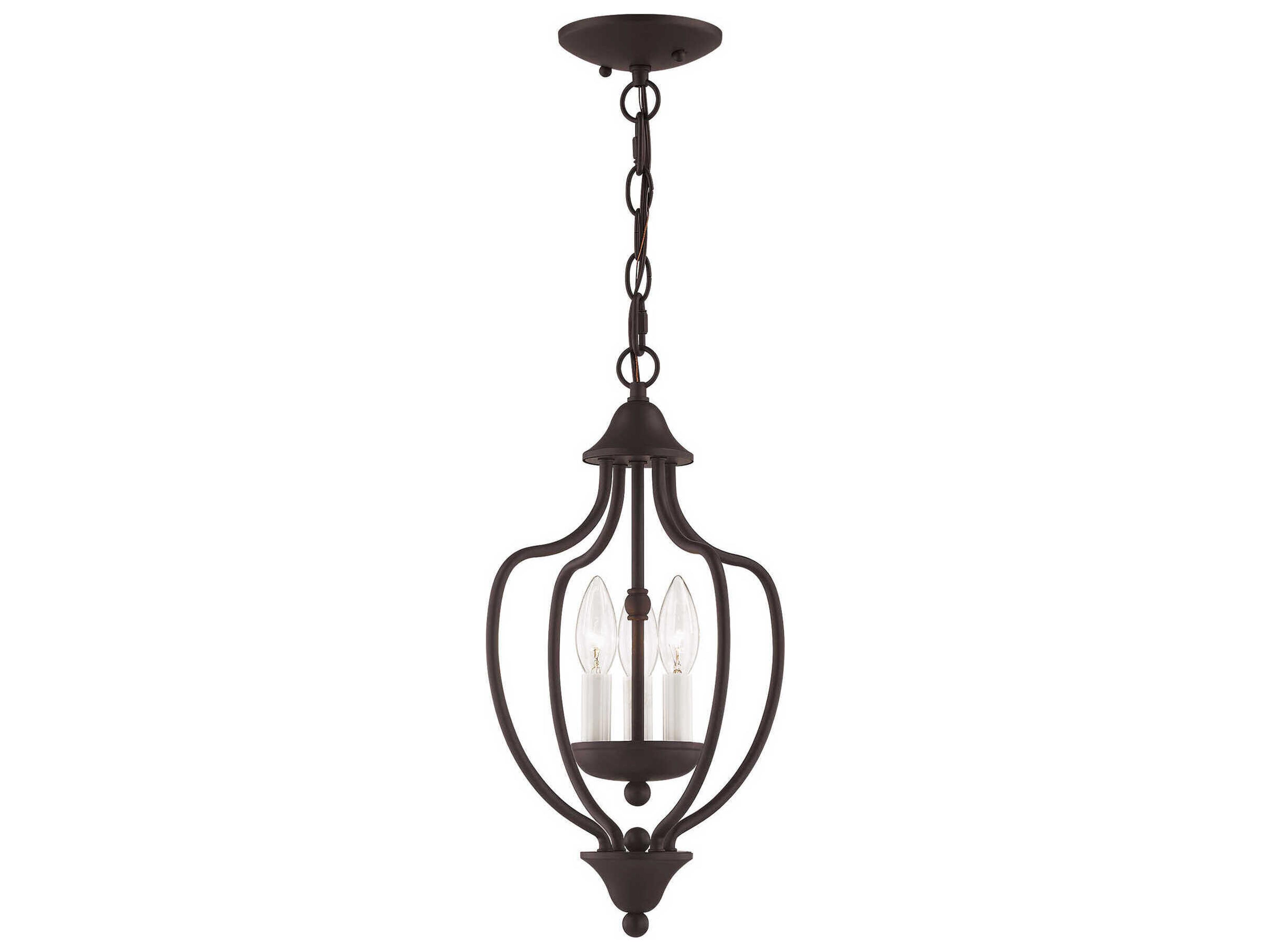 Home Basics 3-Light Bronze Mini Pendant