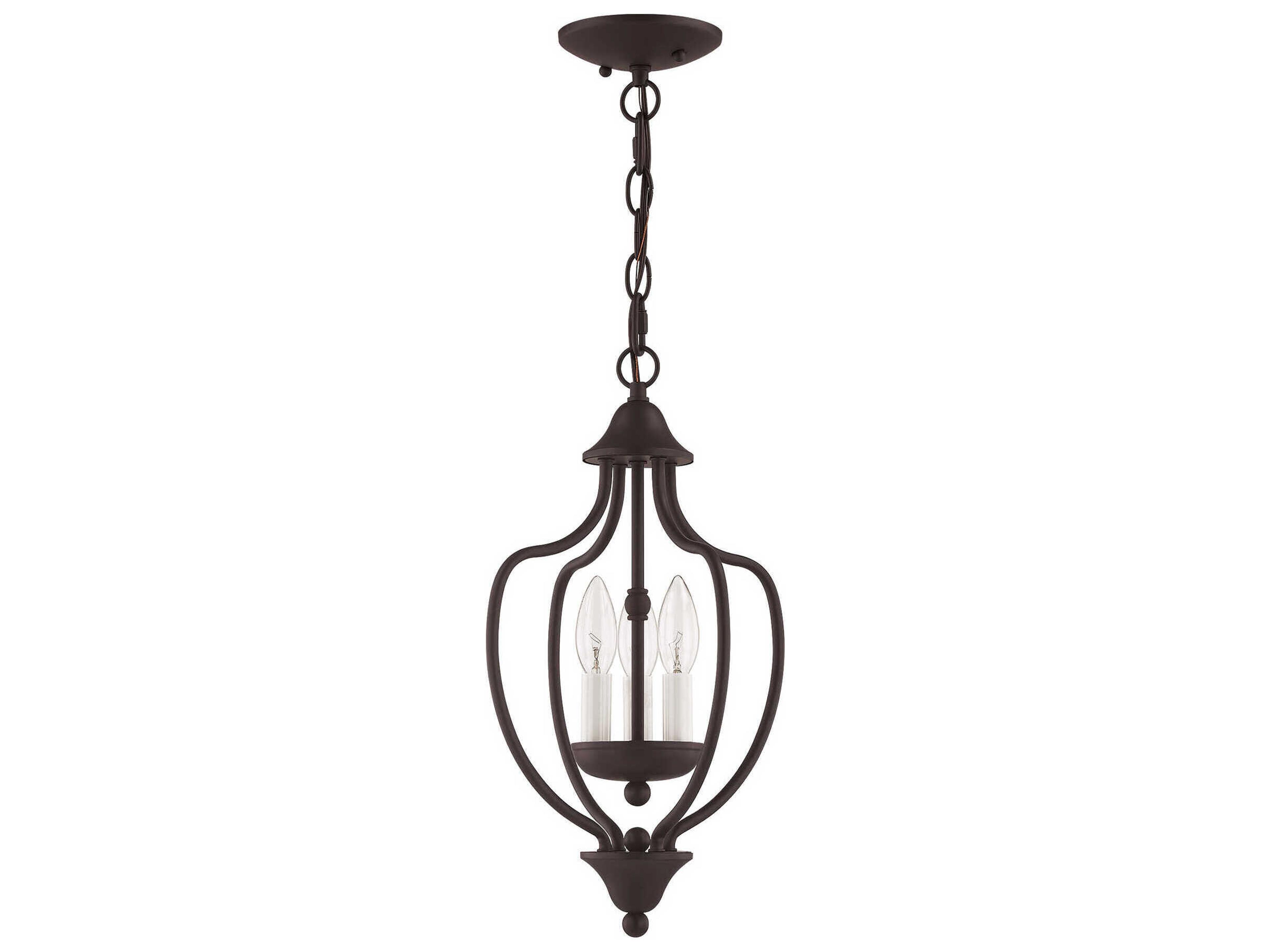 Livex Lighting Home Basics 3-Light Bronze Mini Pendant