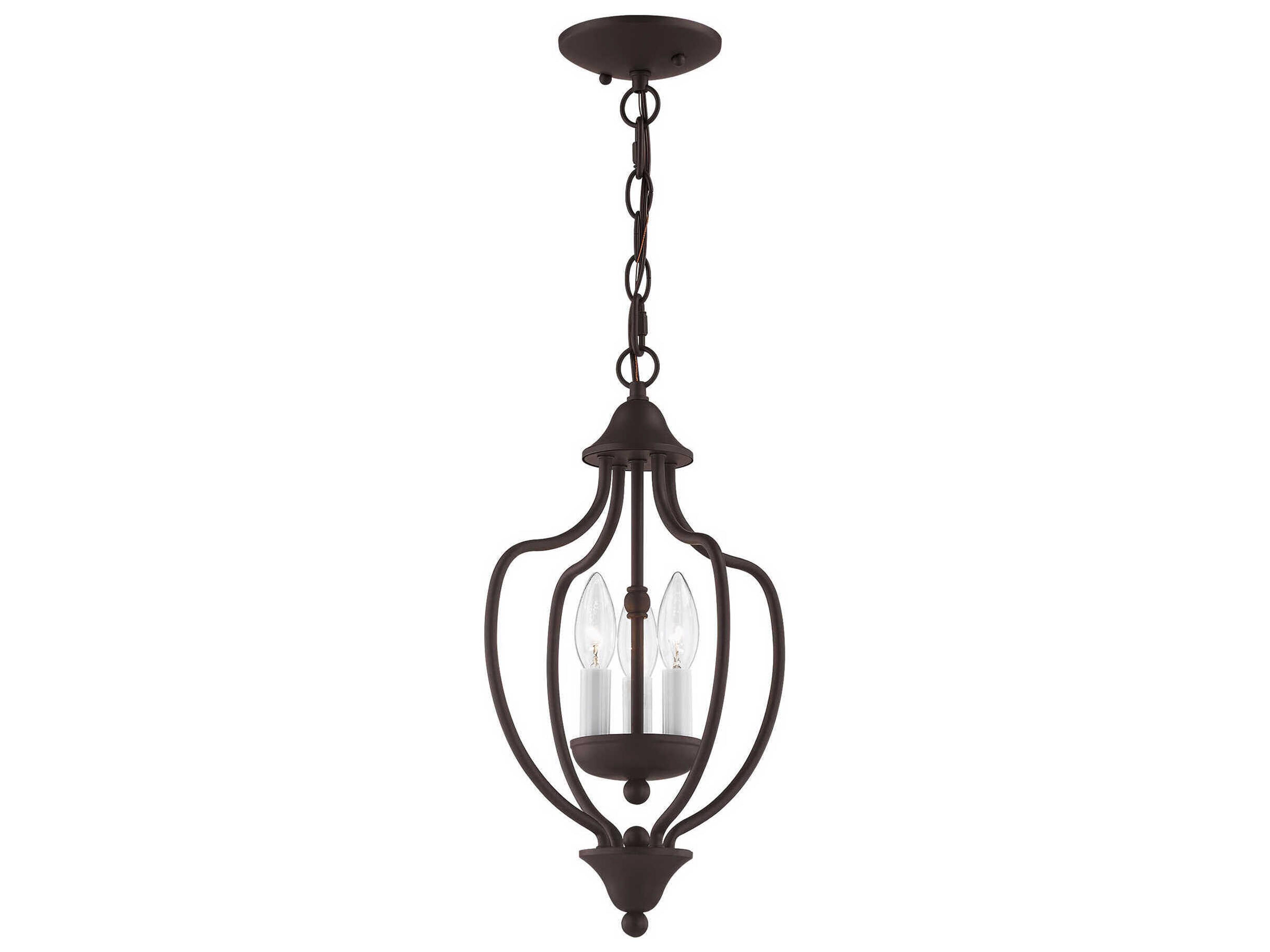 Livex Lighting Home Basics 3-Light Bronze Mini Pendant