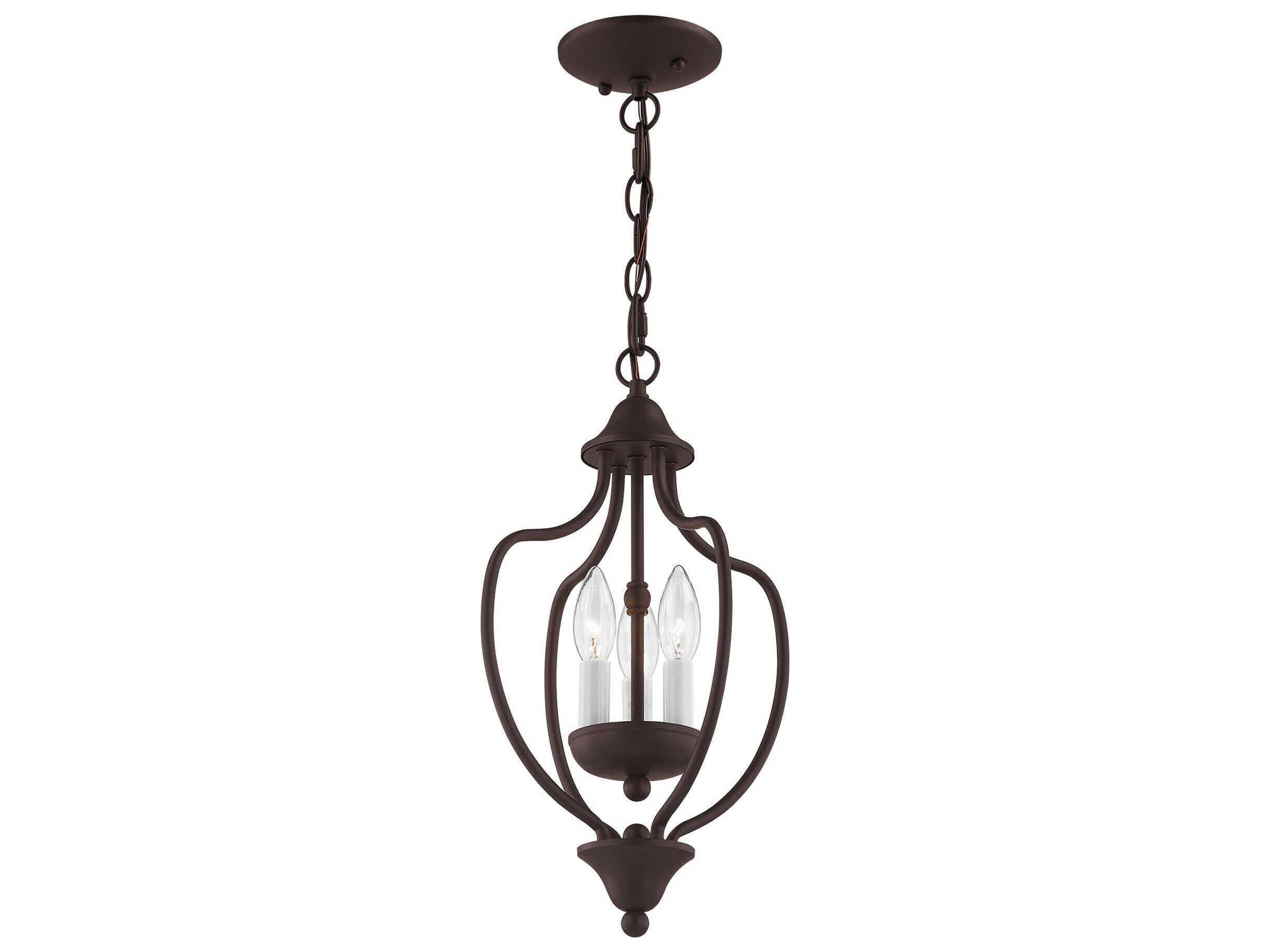 Livex Lighting Home Basics 3-Light Bronze Mini Pendant