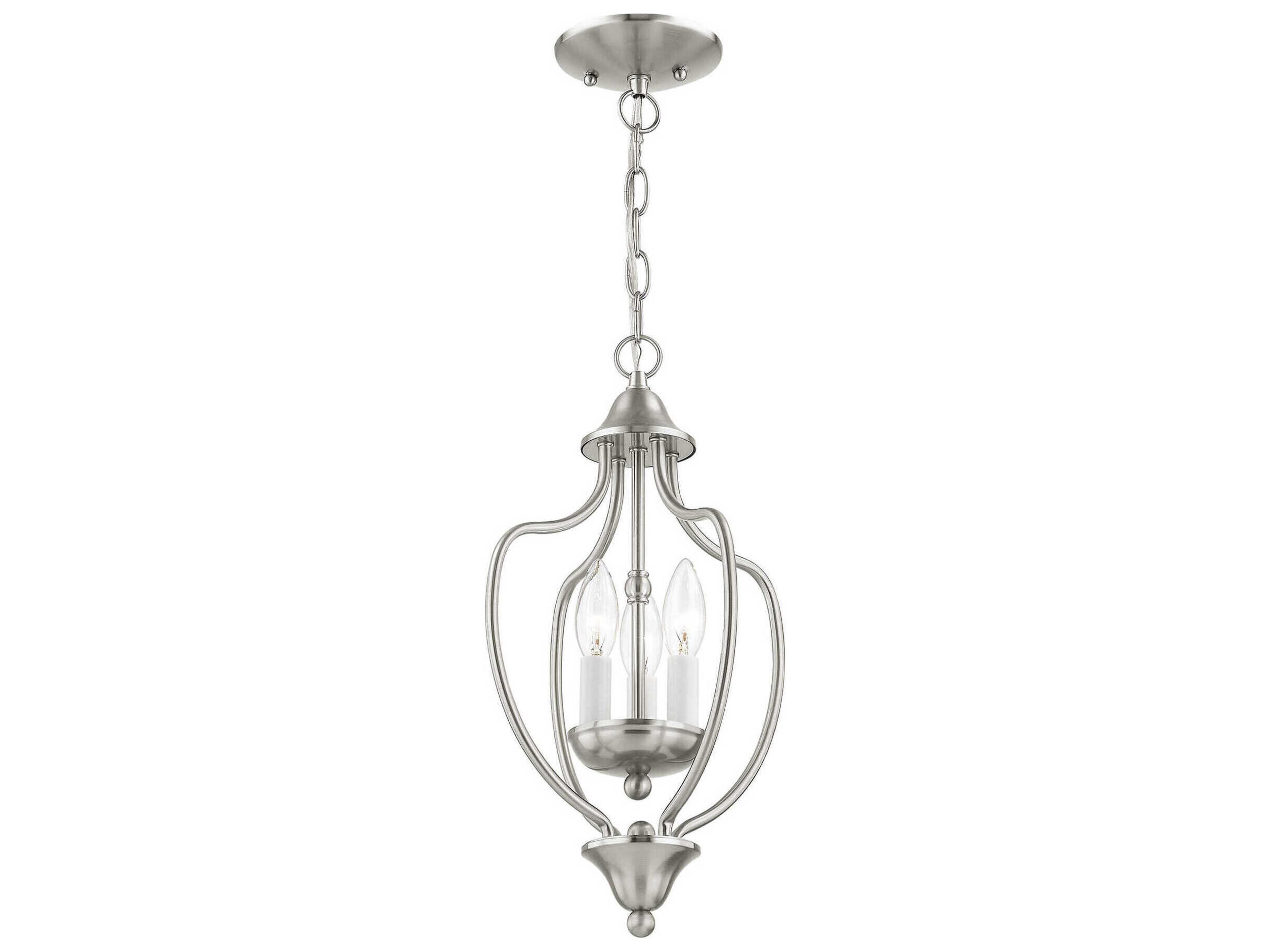 Livex Lighting Home Basics 3-Light Brushed Nickel Mini Pendant