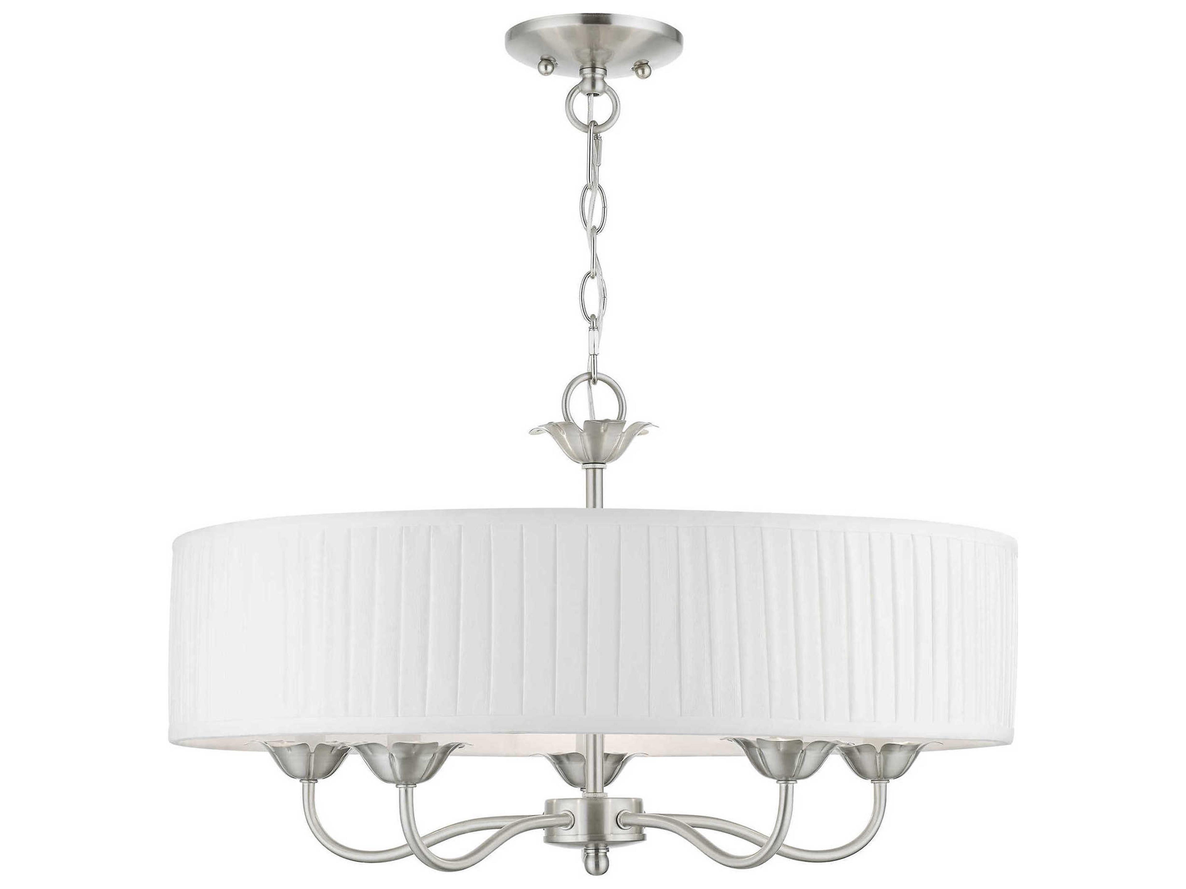Edinburgh 5-Light Brushed Nickel Drum Chandelier