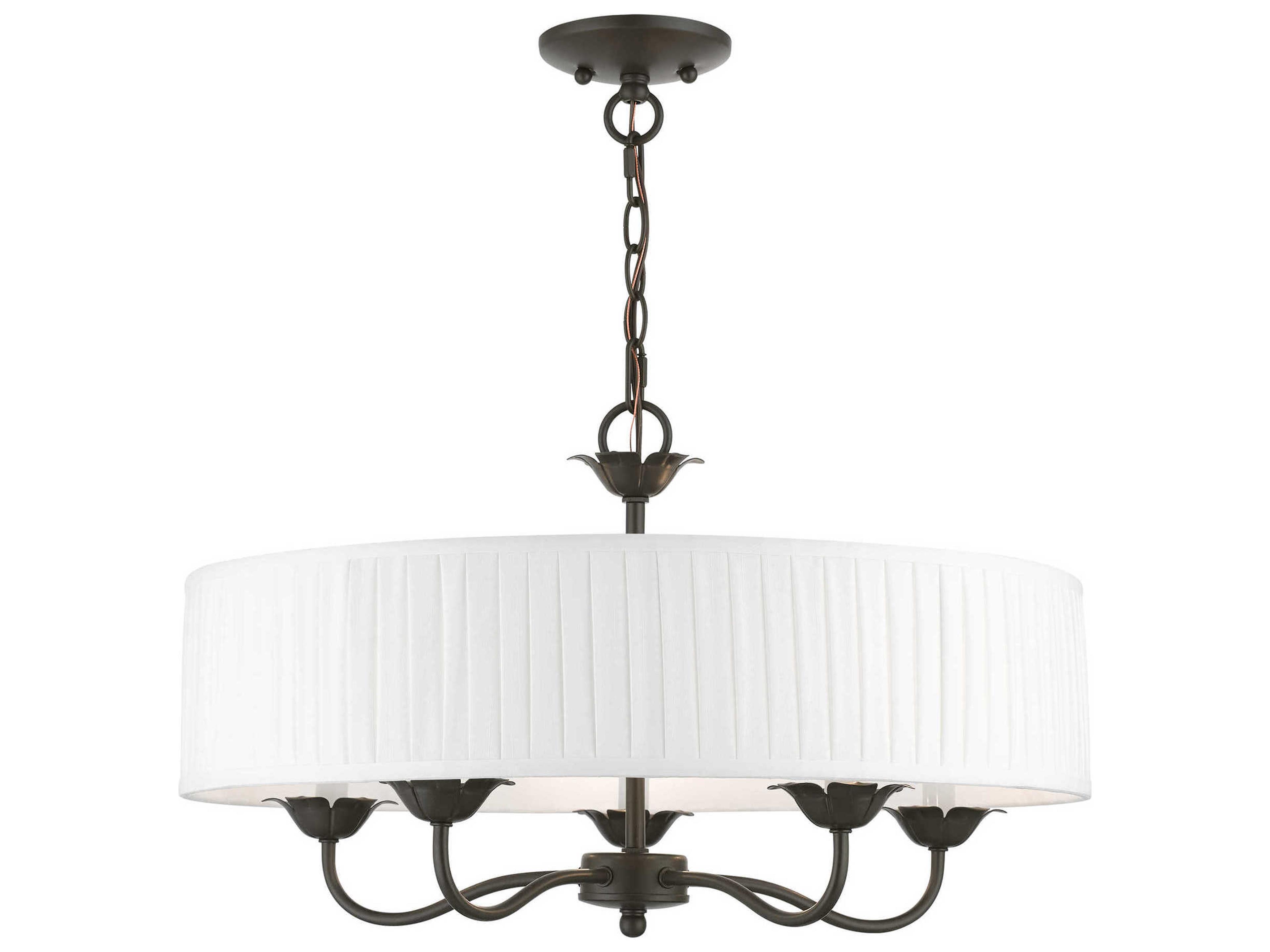 Edinburgh 5-Light English Bronze Drum Chandelier