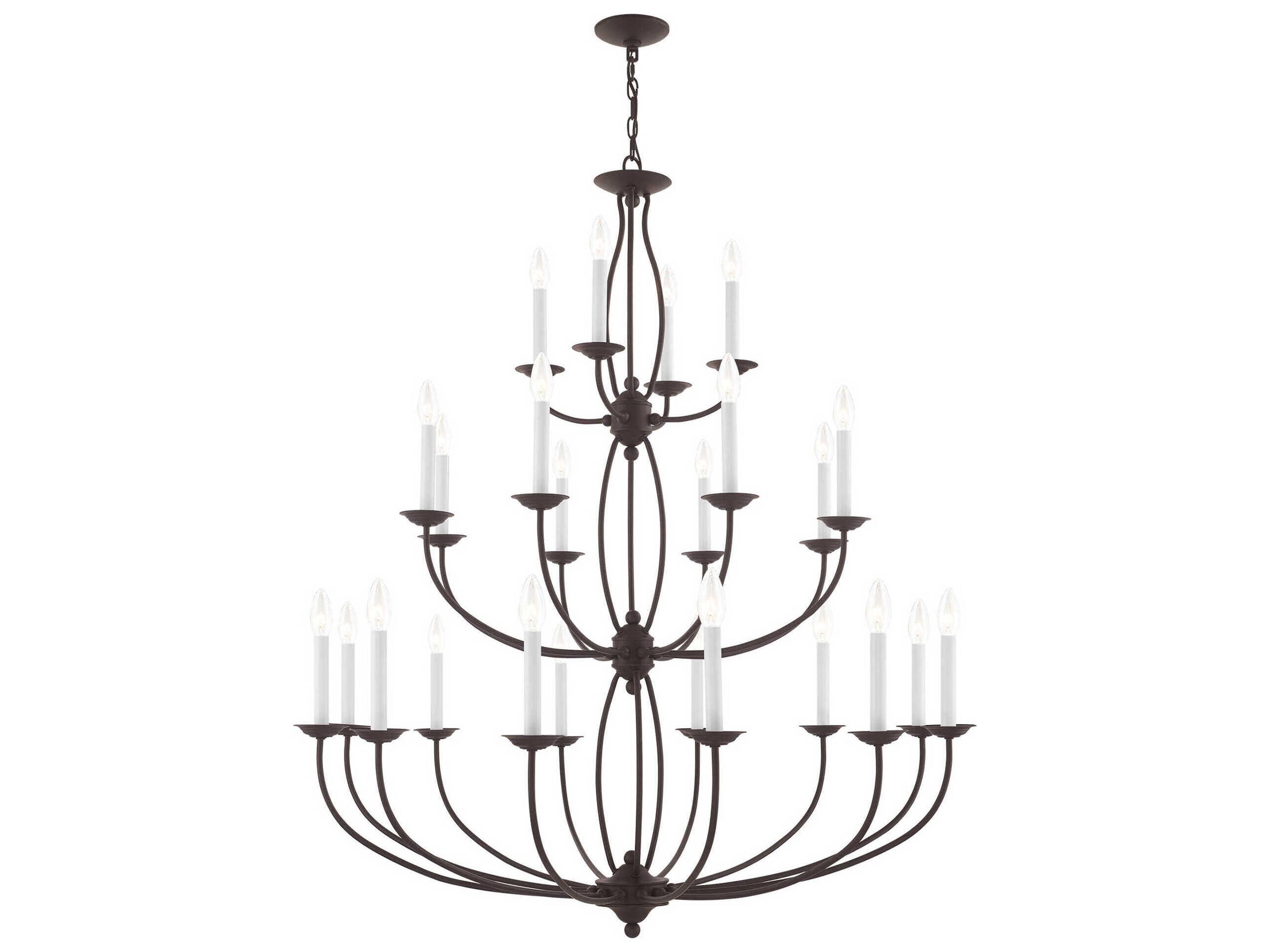 Home Basics 24-Light Bronze Candelabra Chandelier