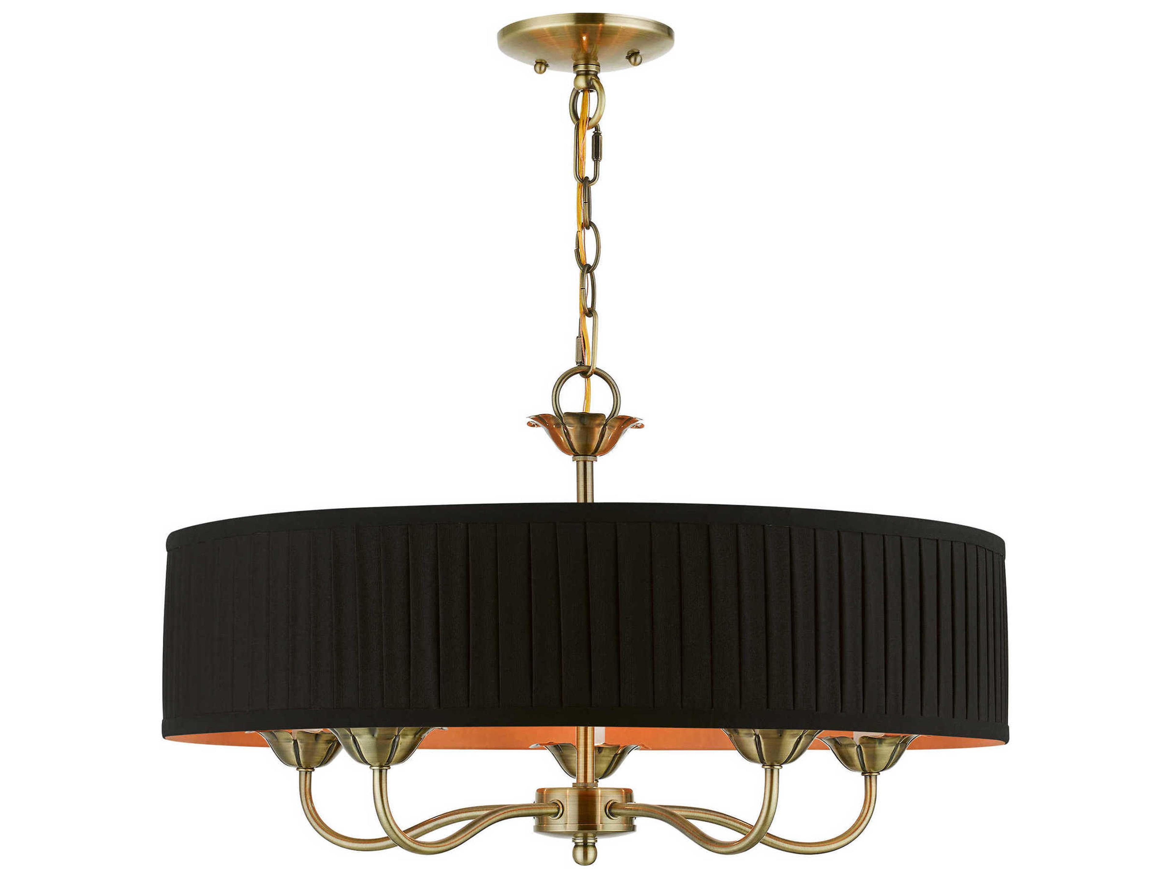 Harrington 5-Light Antique Brass Drum Chandelier
