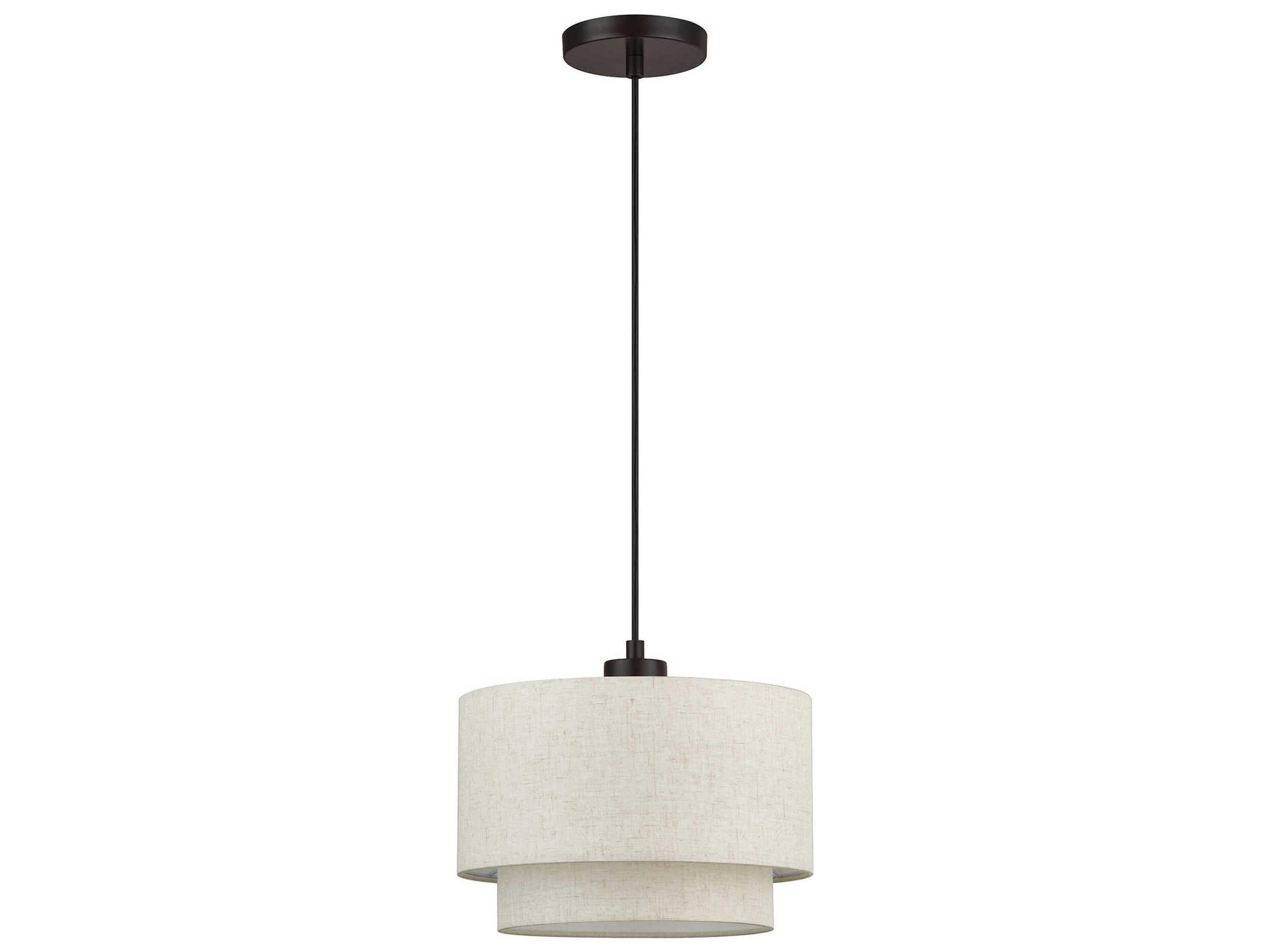 Livex Lighting Manorwood 1-Light English Bronze Drum Mini Pendant