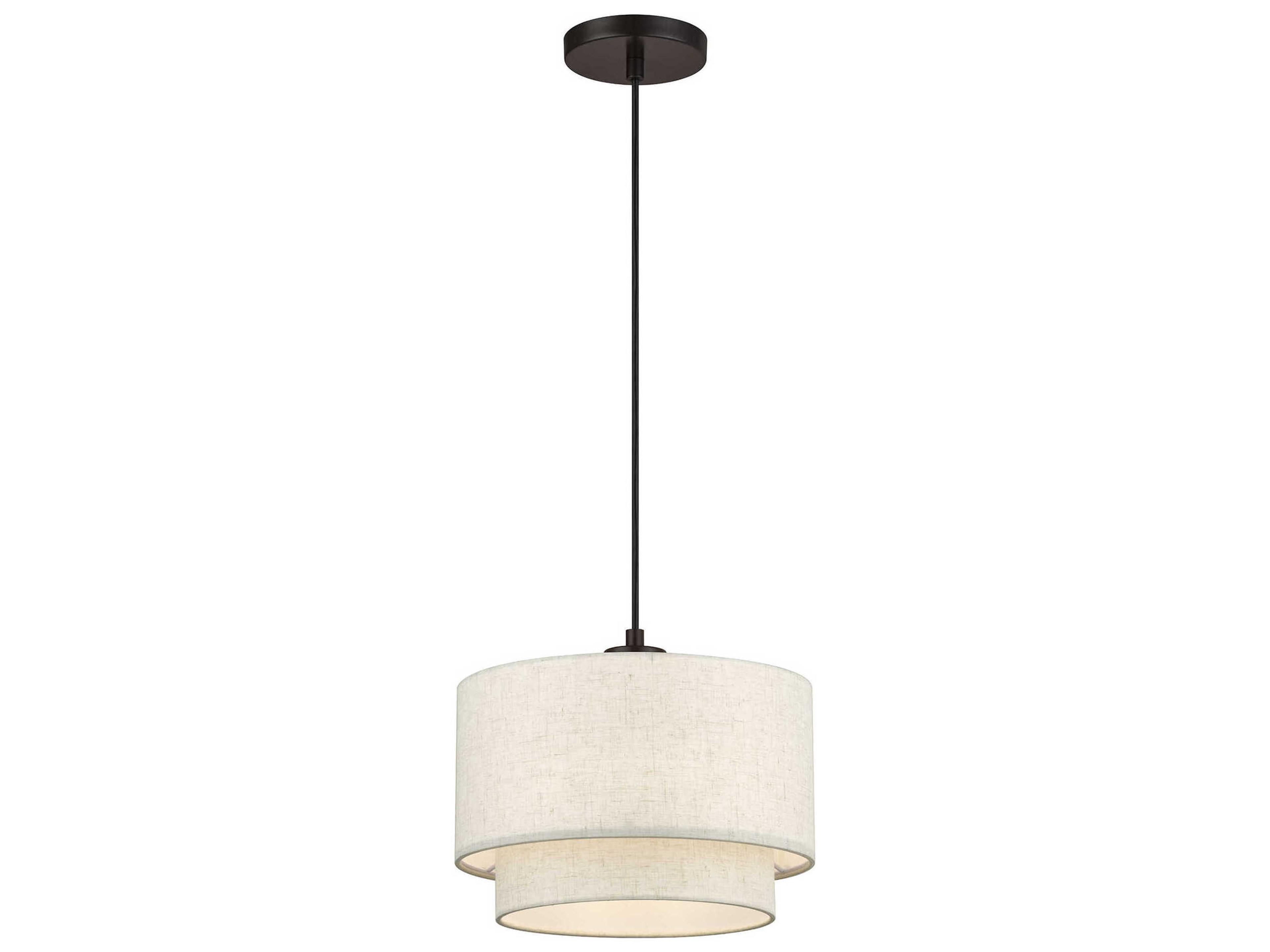 Livex Lighting Manorwood 1-Light English Bronze Drum Mini Pendant