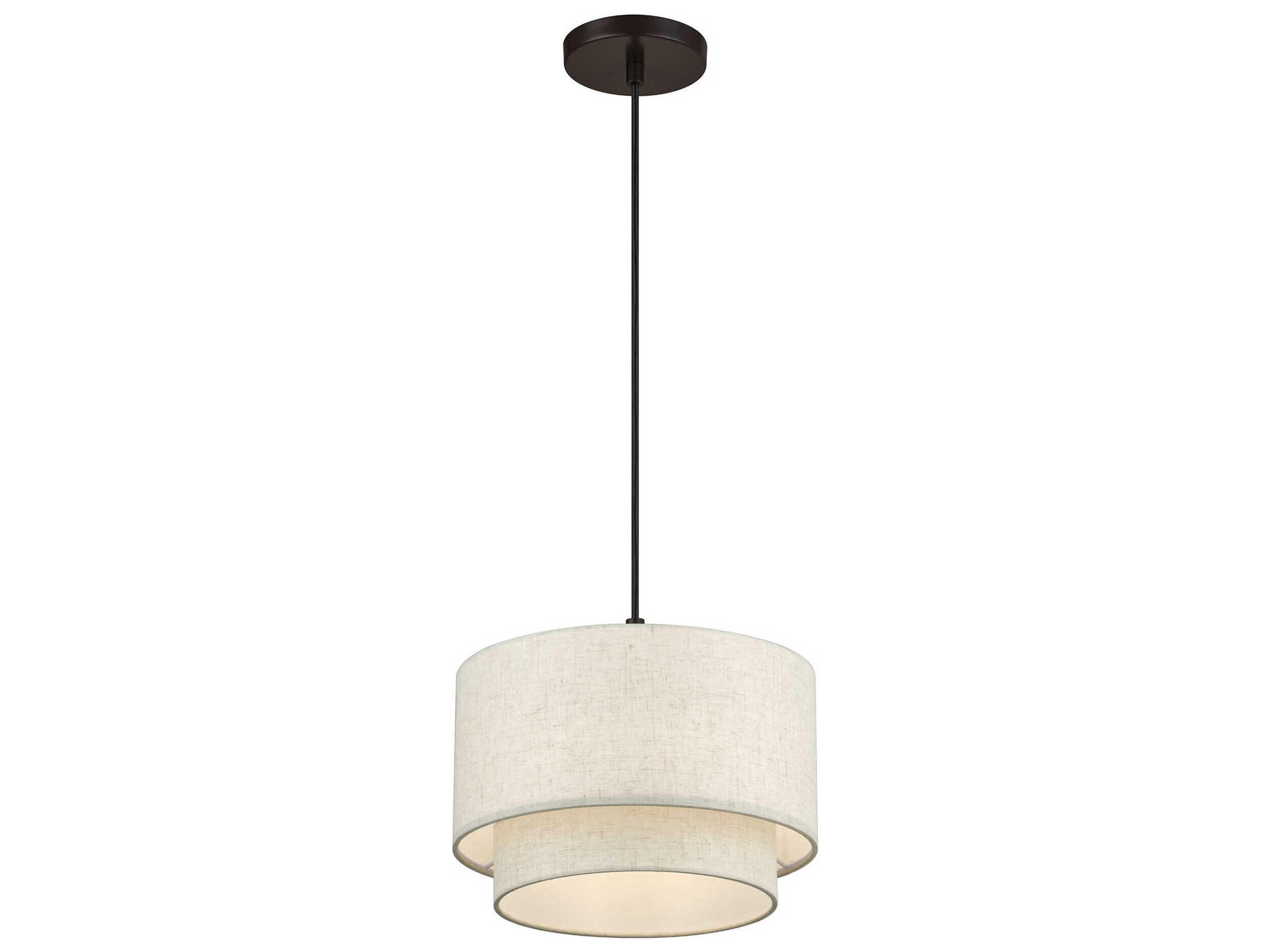 Livex Lighting Manorwood 1-Light English Bronze Drum Mini Pendant