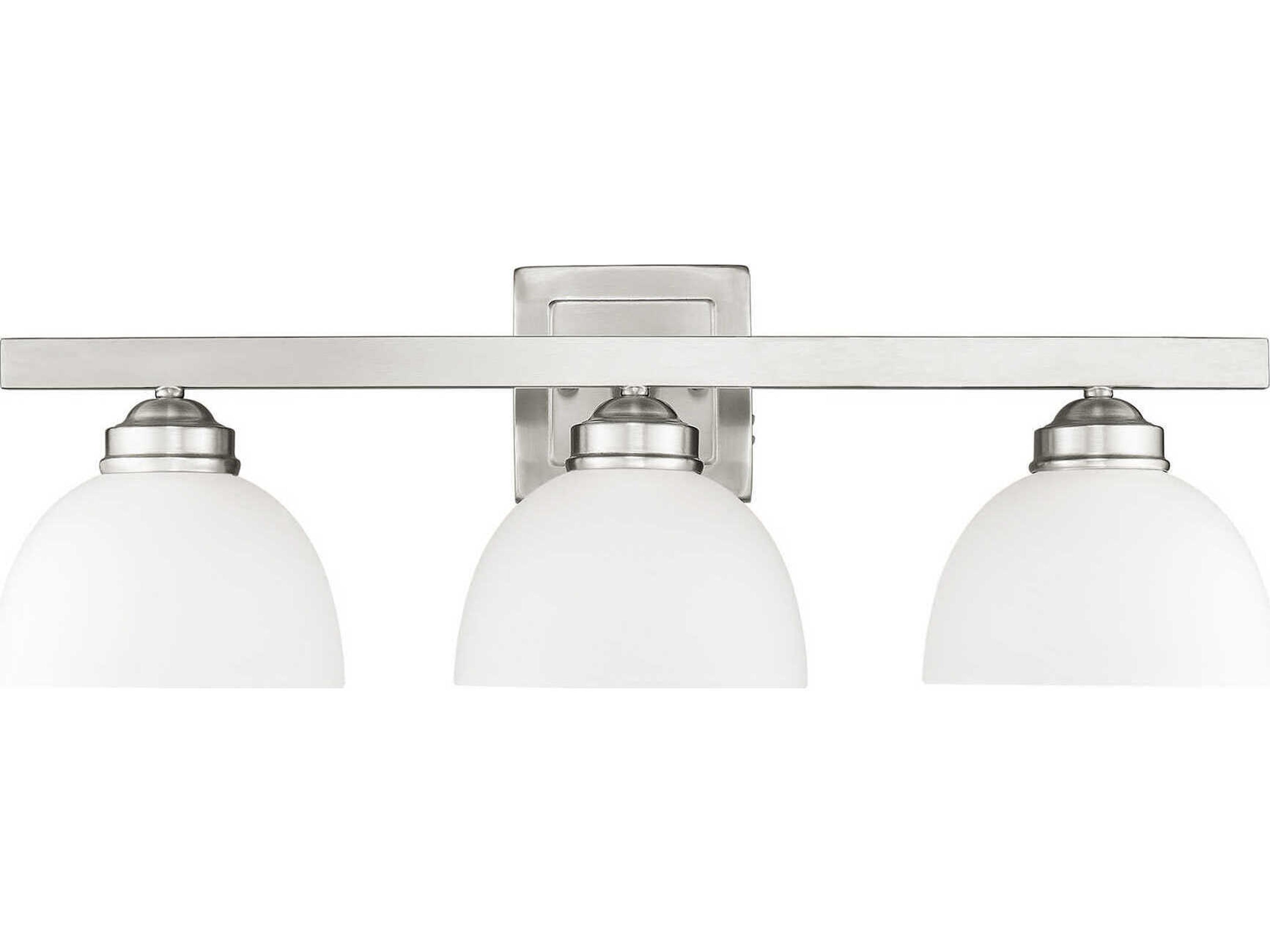 Livex Lighting Somerset 3-Light Brushed Nickel Glass Vanity Light